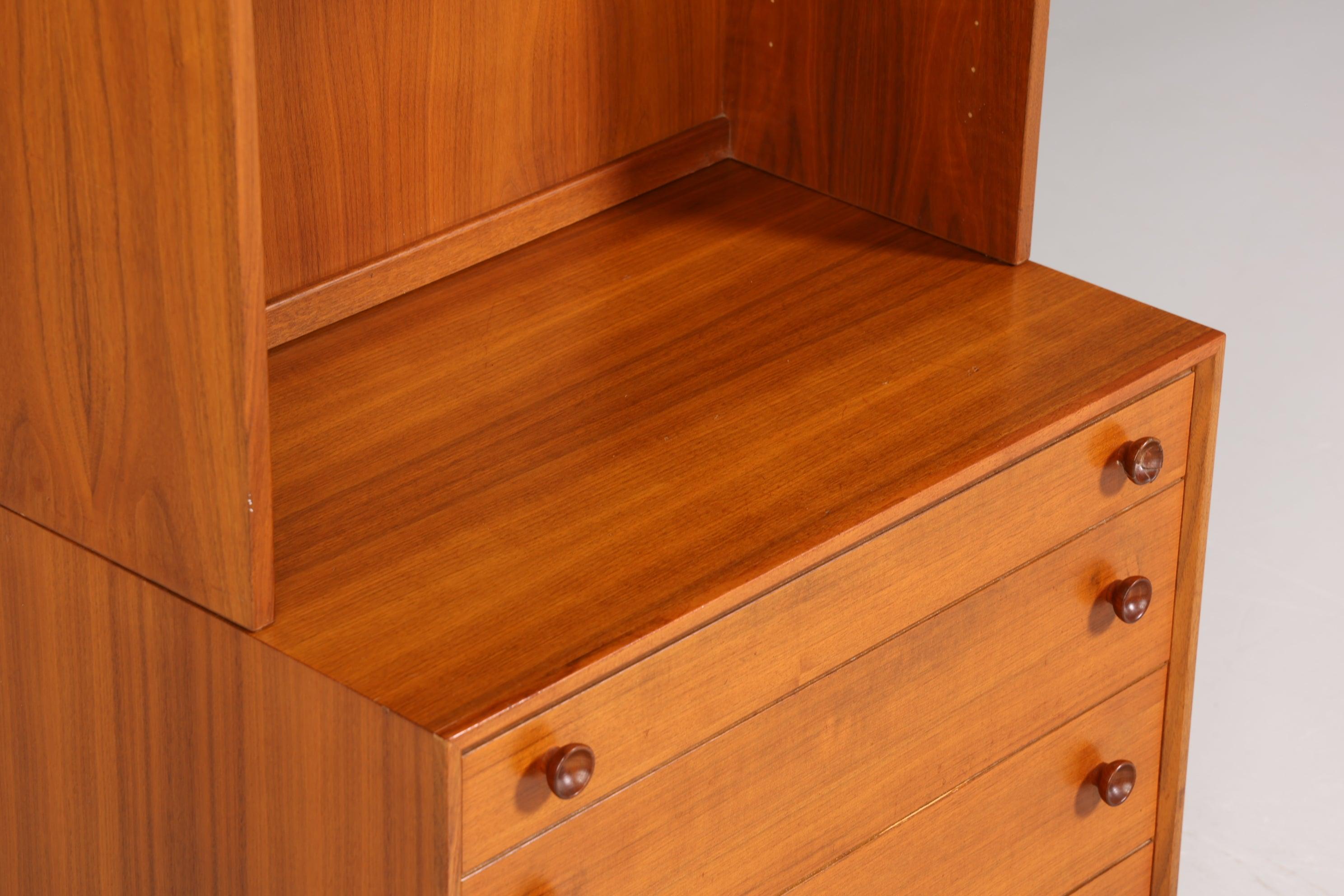 Traumhaftes Mid Century Regal Vintage Schrank Retro Vertiko Bücherregal Kommode 60er Jahre