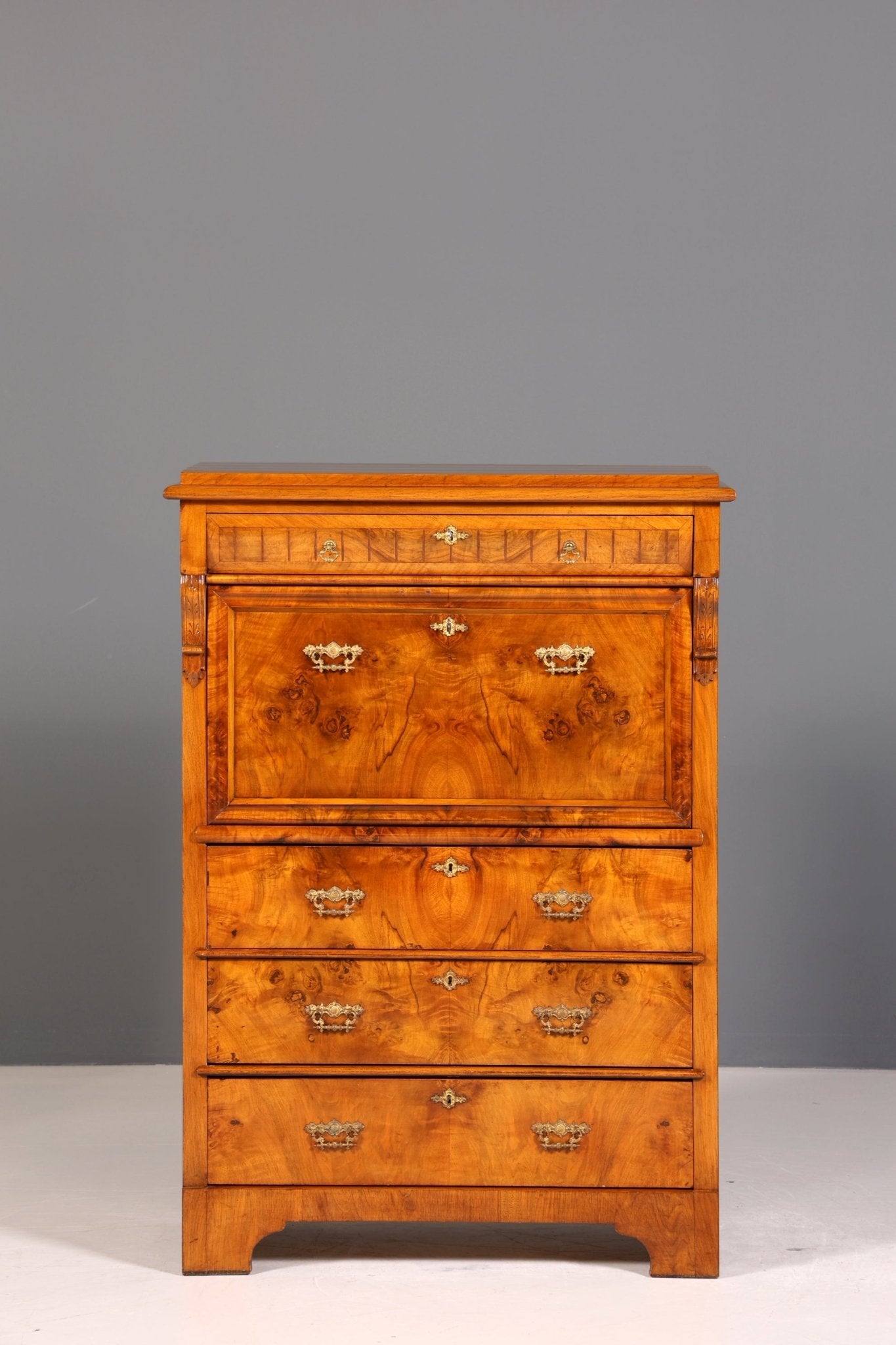 Wunderschöner Gründerzeit Sekretär Vertiko Highboard Louis Philippe Kommode um 1880