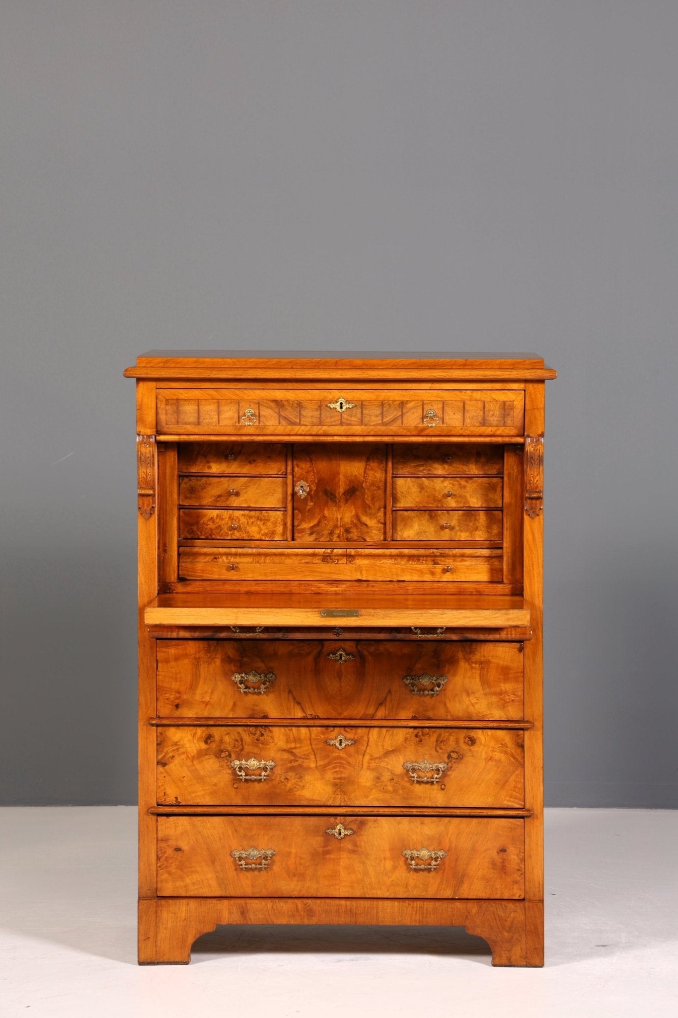 Wunderschöner Gründerzeit Sekretär Vertiko Highboard Louis Philippe Kommode um 1880