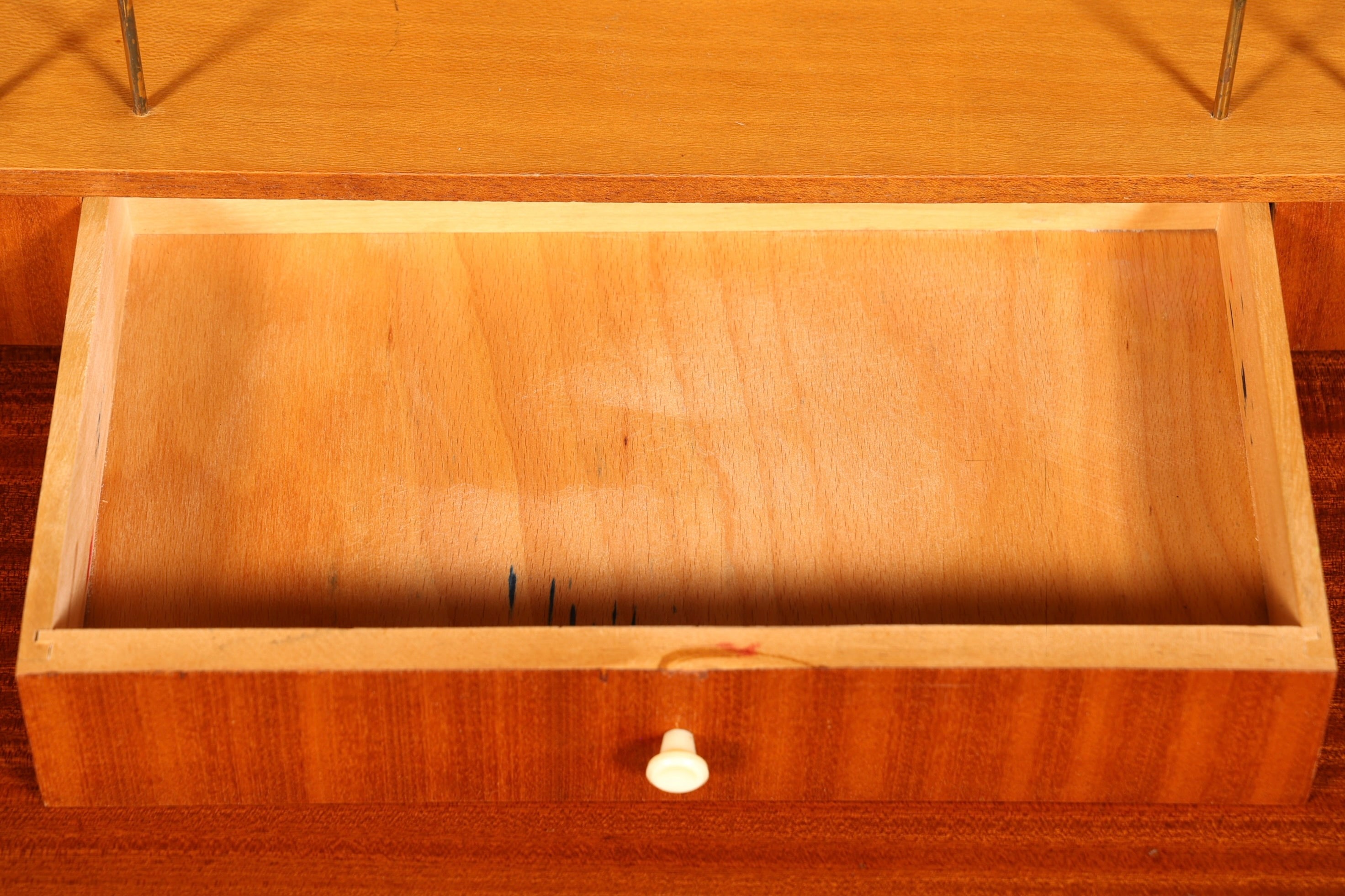 F228 Finish cm Wunderschöner Mid Century Rollladen Sekretär echt Holz Büro Schrank Vintage Schreibkommode