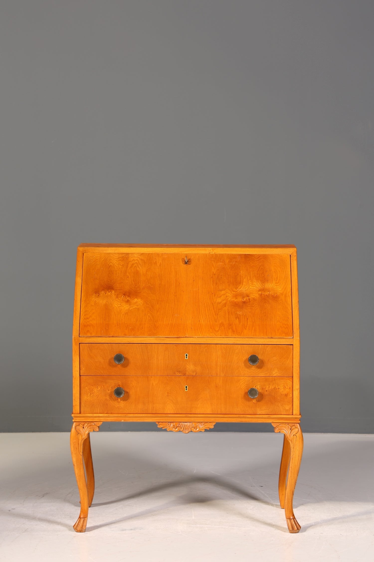 Wunderschöner Sekretär Chippendale Stil Antik um 1940 Büro Kommode Schreibkommode