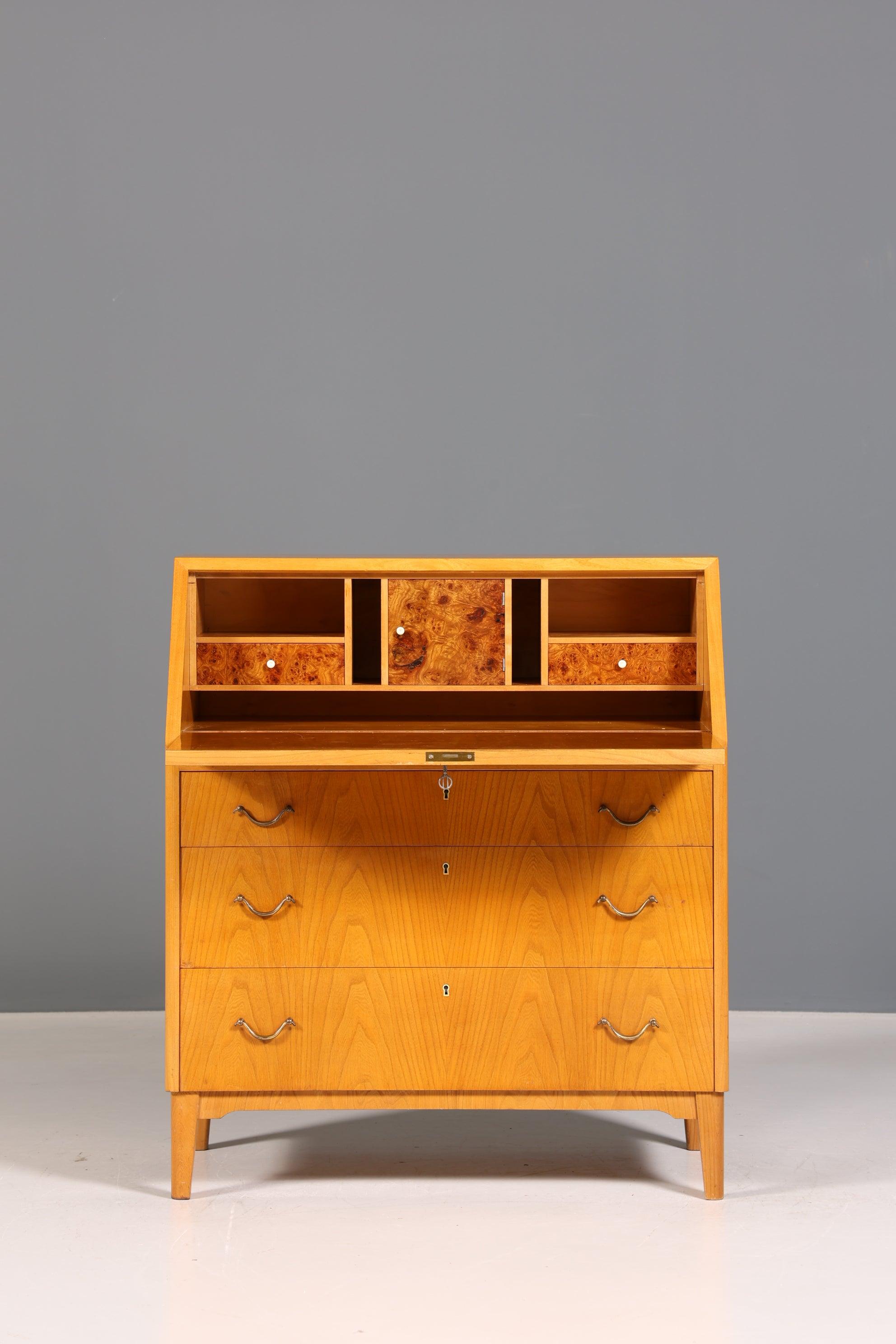 Stilvoller Mid Century Sekretär echt Holz "Made in Denmark" Büro Schrank Schreibkommode 60er Jahre