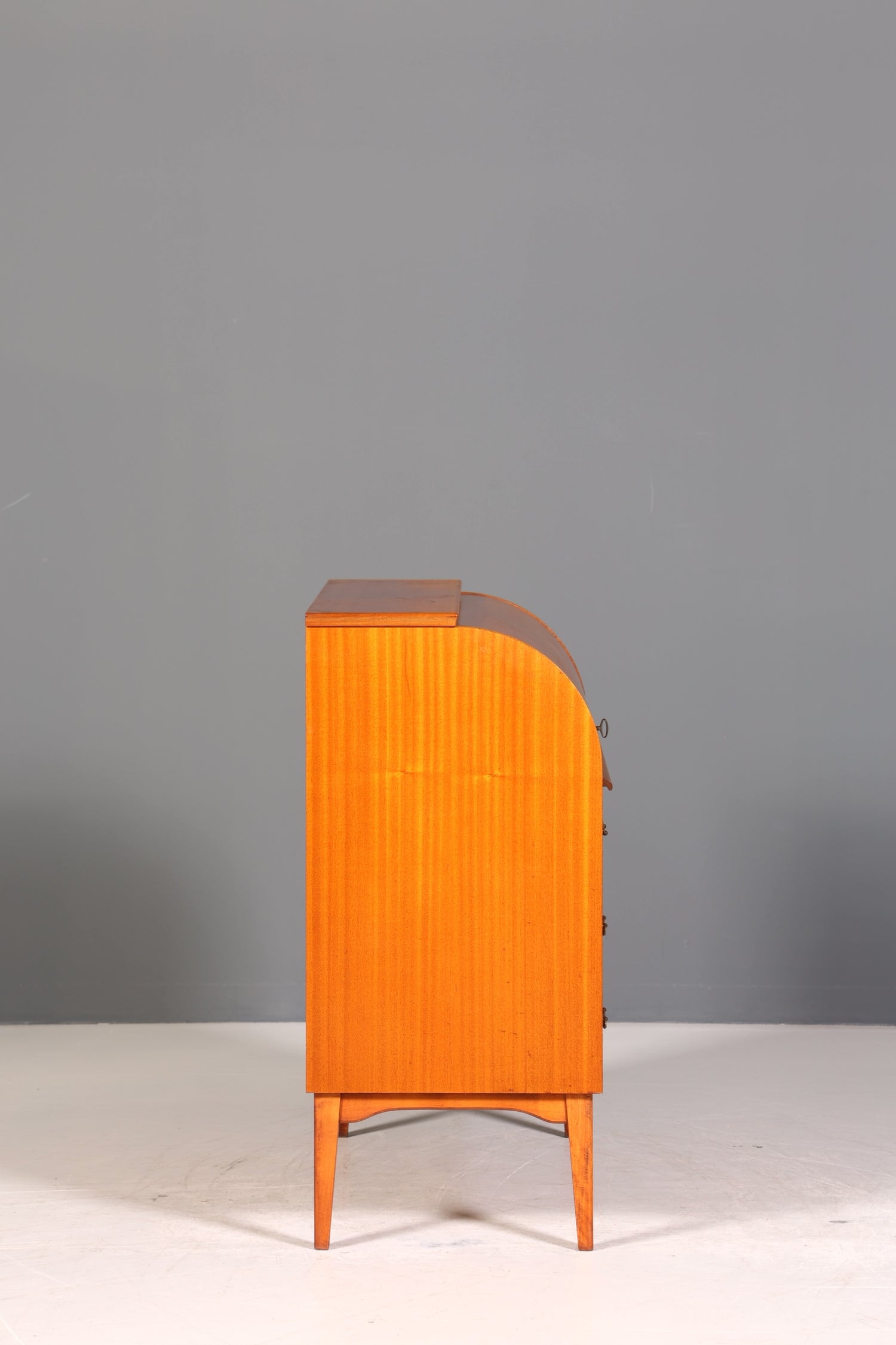 Wunderschöner Mid Century Rollladen Sekretär echt Holz Büro Schrank Vintage Schreibkommode