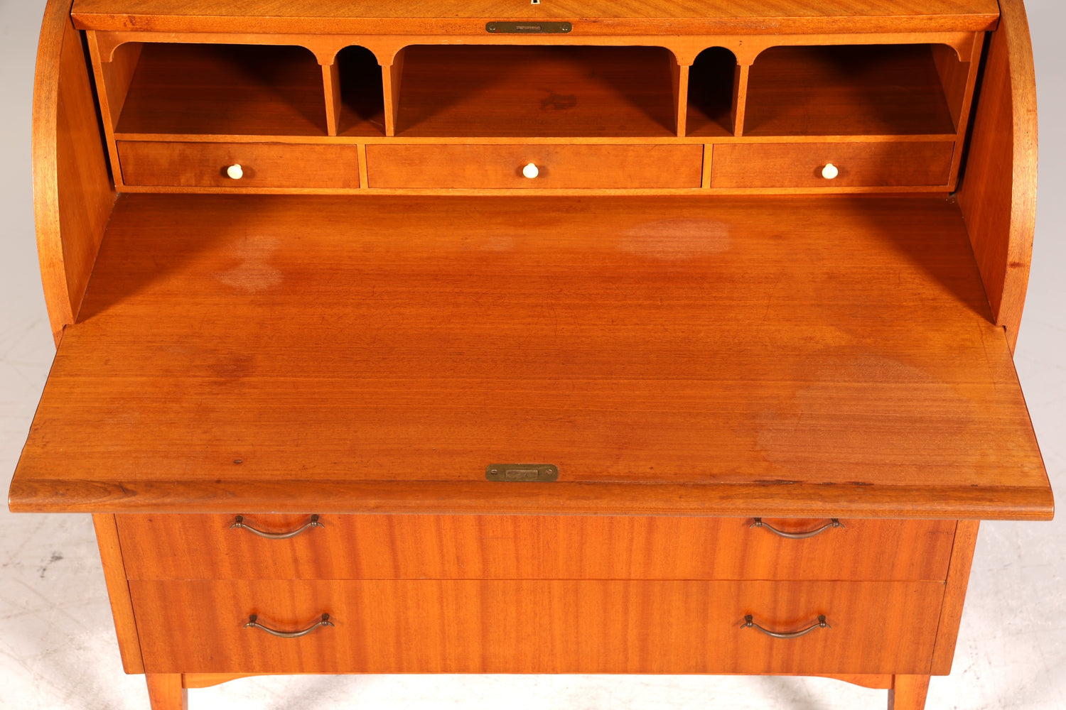 Wunderschöner Mid Century Rollladen Sekretär echt Holz Büro Schrank Vintage Schreibkommode