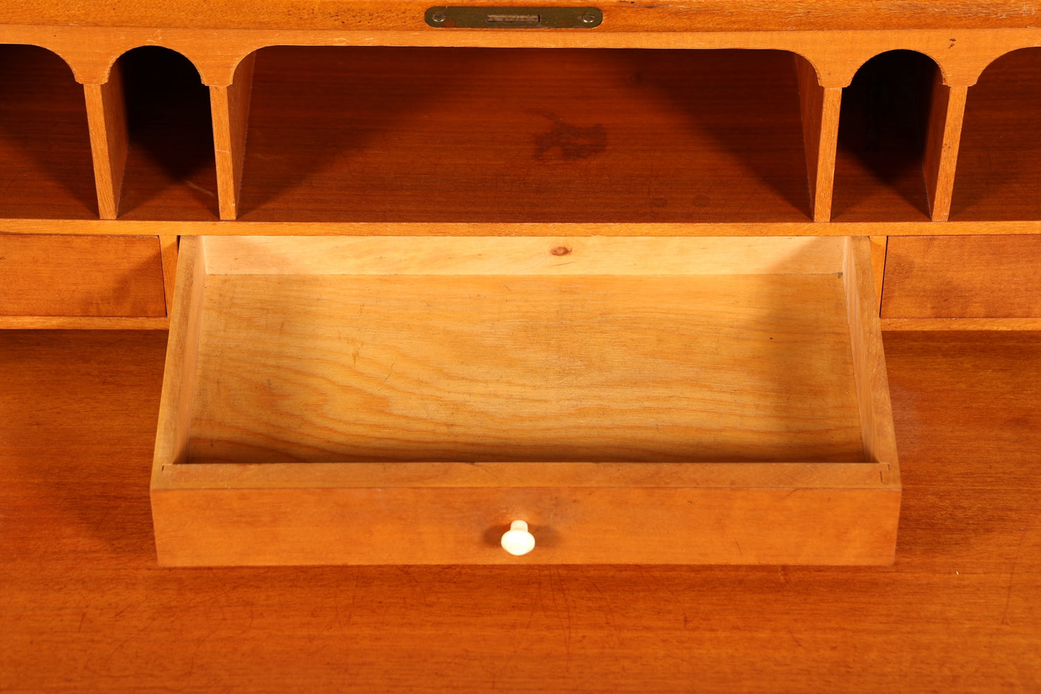 Wunderschöner Mid Century Rollladen Sekretär echt Holz Büro Schrank Vintage Schreibkommode