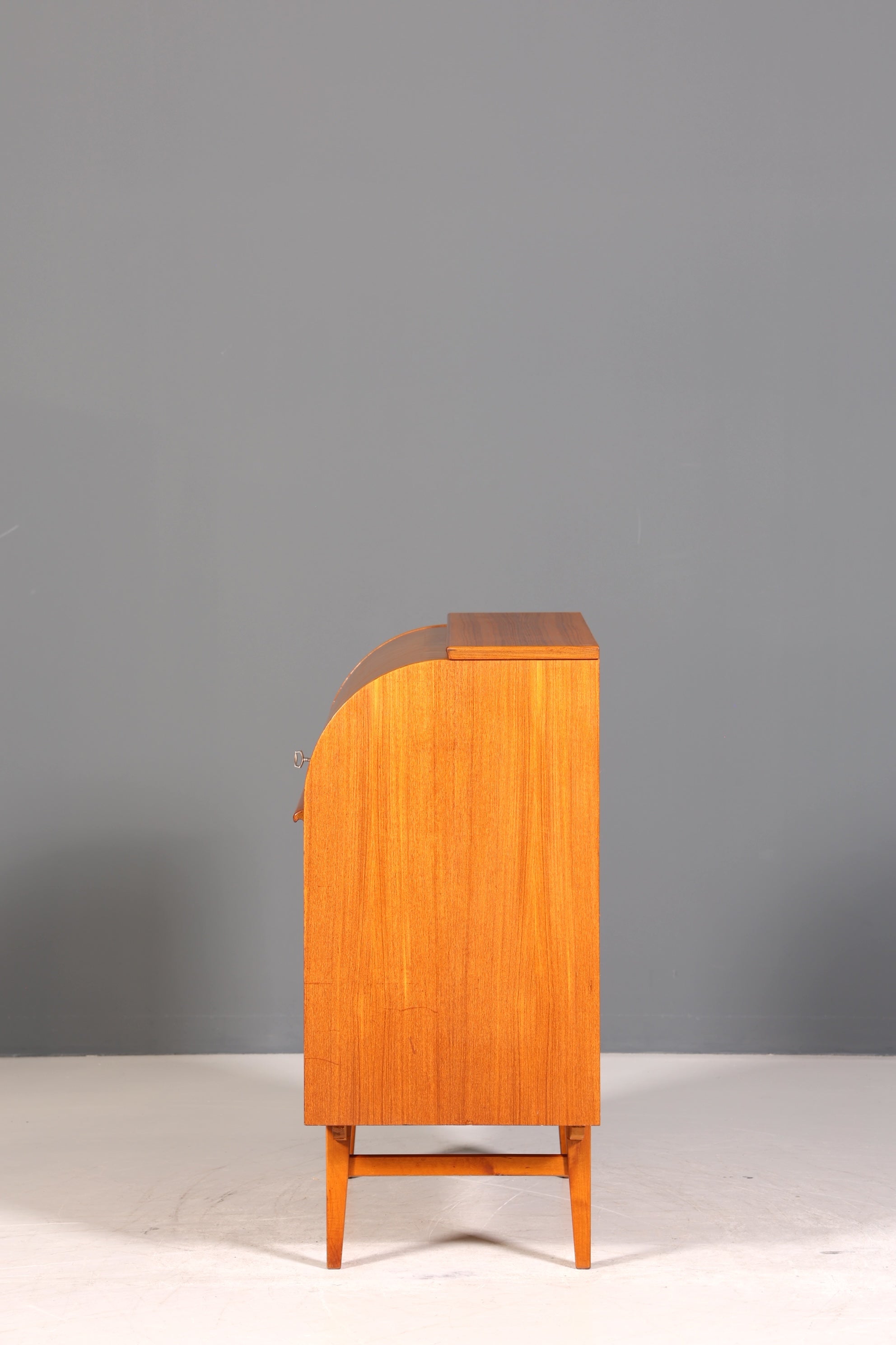 Wunderschöner Mid Century Rollladen Sekretär echt Holz Büro Schrank Vintage Schreibkommode
