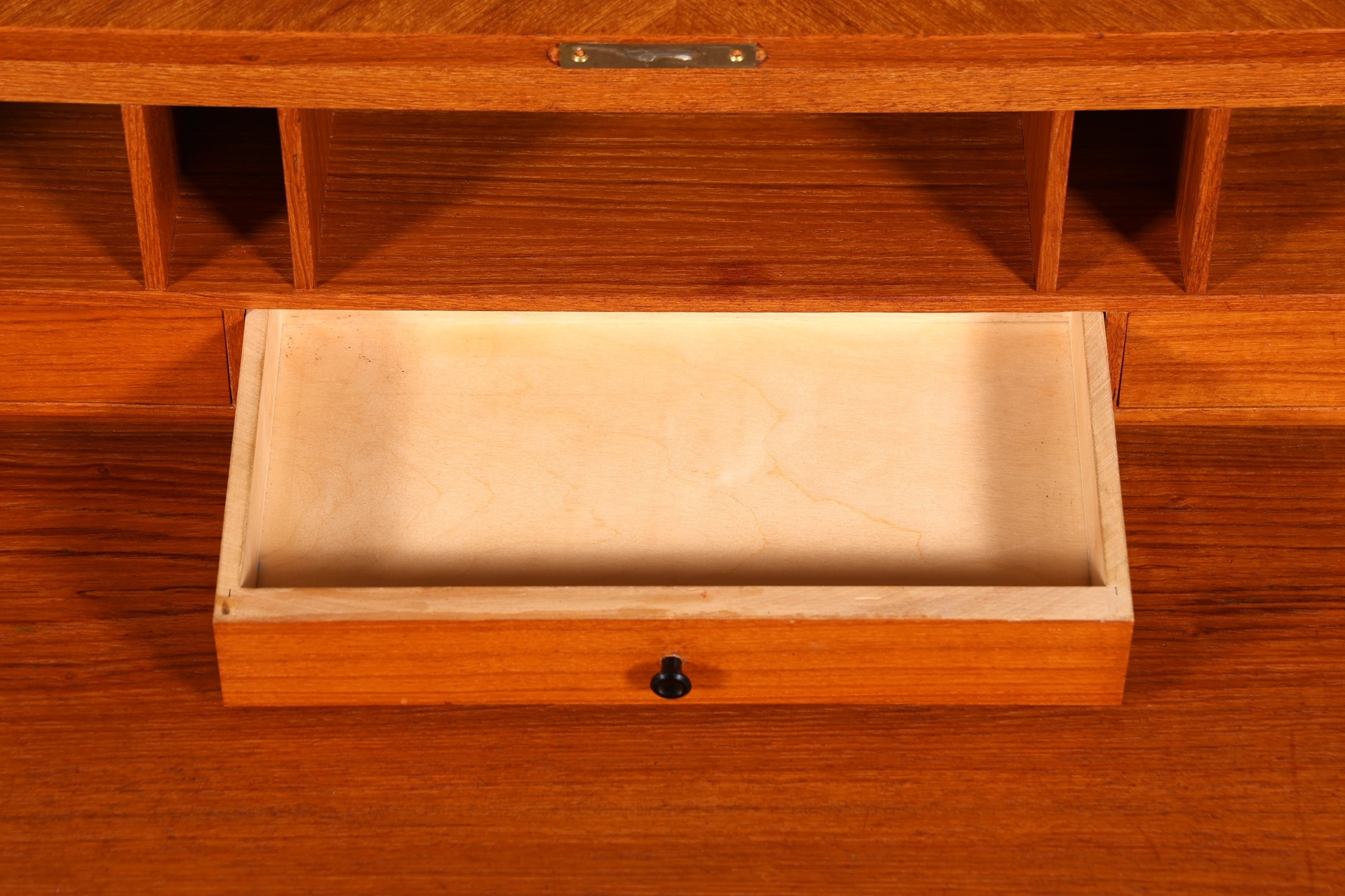 Wunderschöner Mid Century Rollladen Sekretär echt Holz Büro Schrank Vintage Schreibkommode