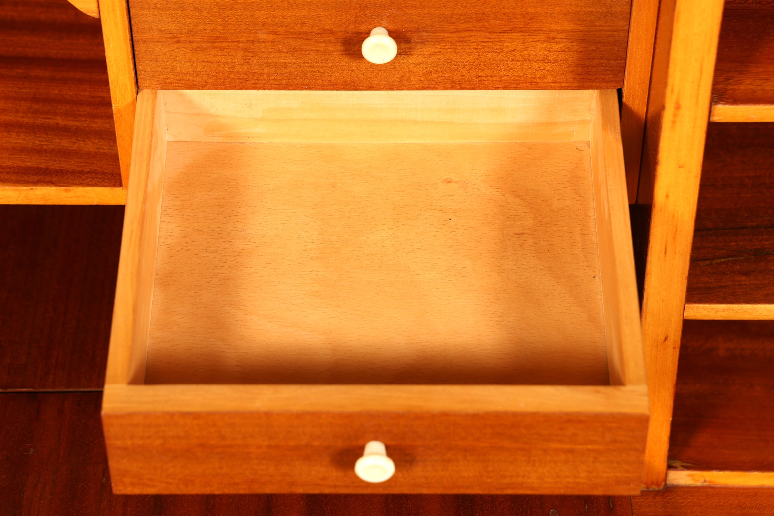 Traumhafter Mid Century Schrank Bücherregal Vintage Sekretär Highboard Holz Regal Bookshelf