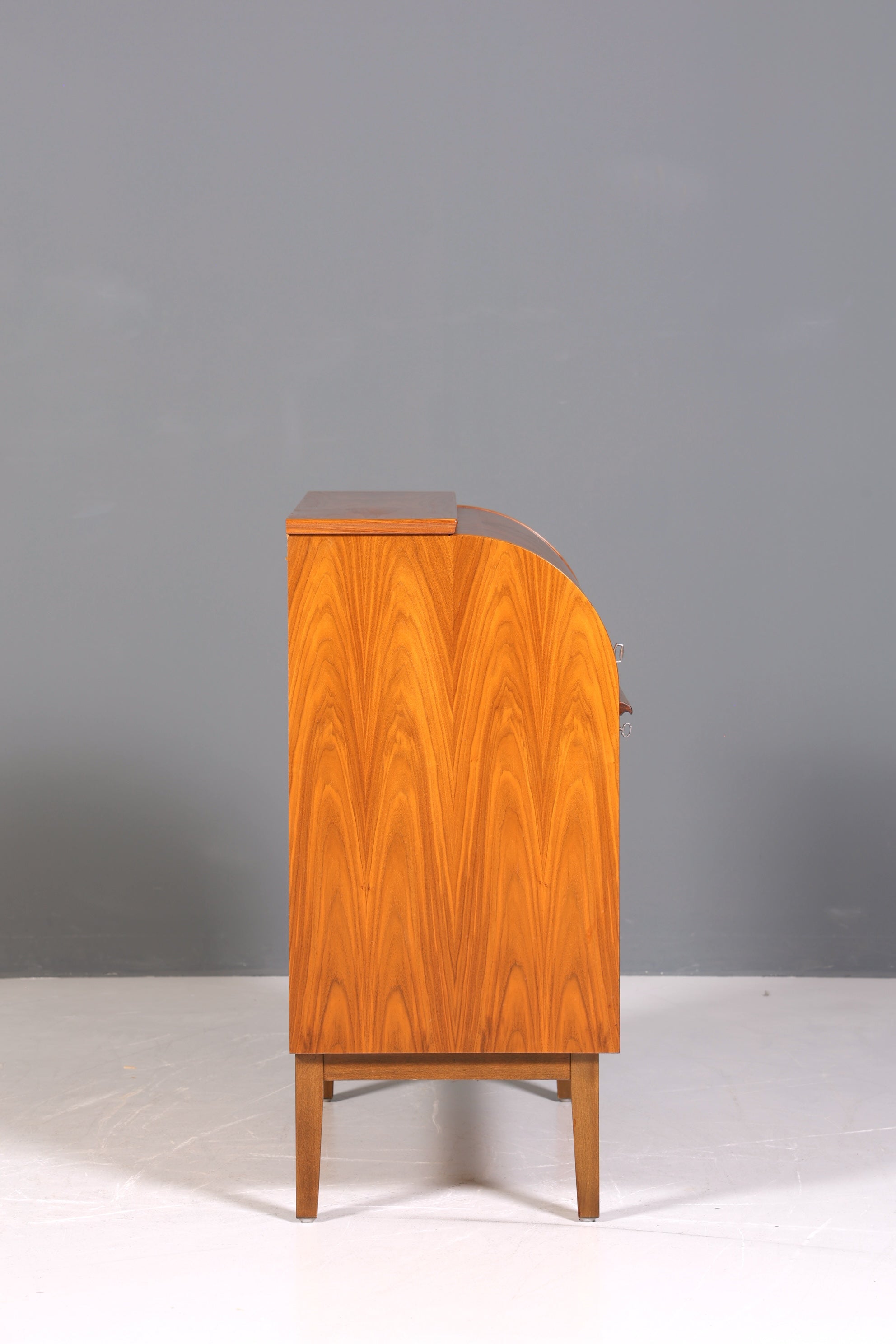 Wunderschöner Mid Century Rollladen Sekretär Danish Design echt Holz Schreibkommode 60er Jahre
