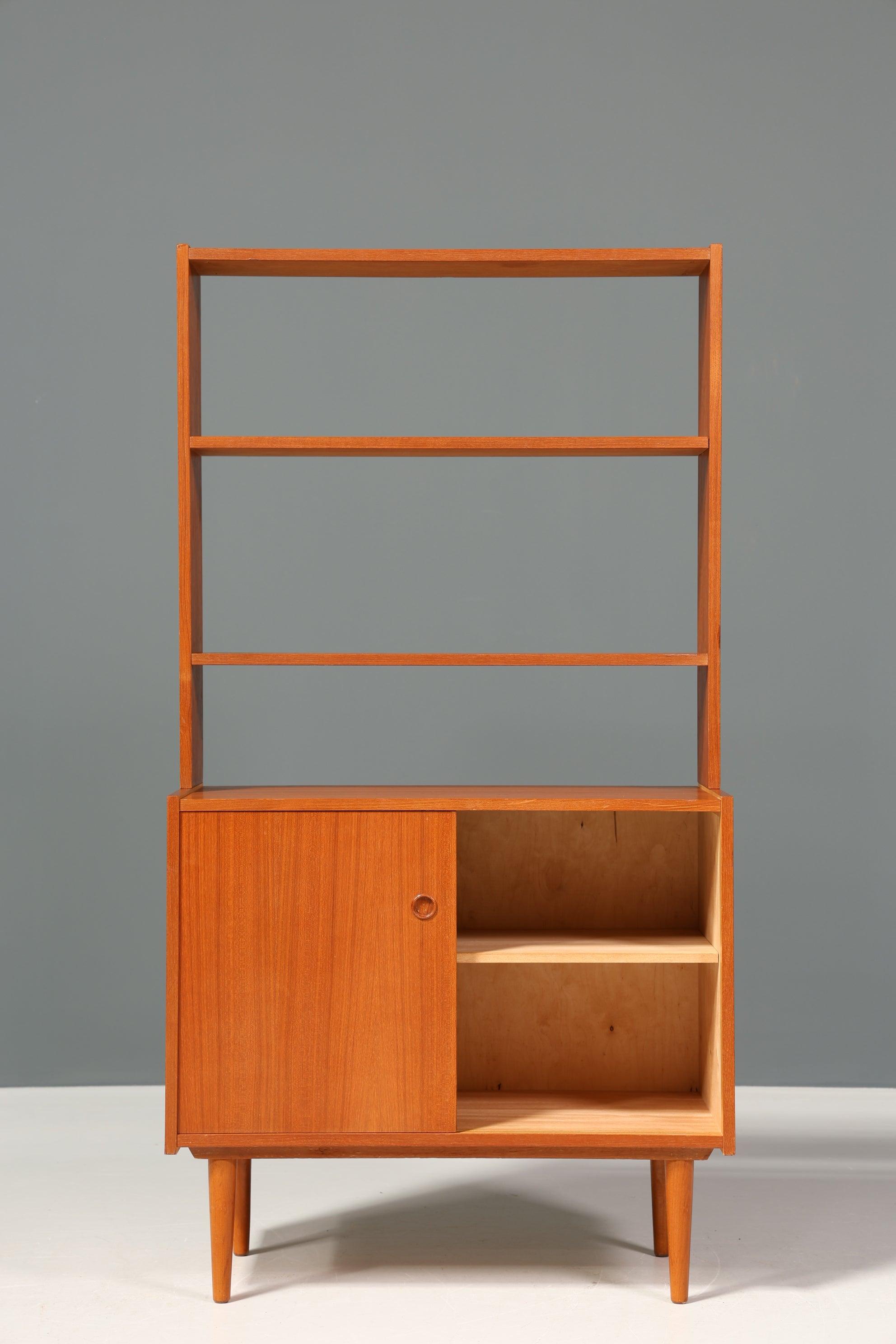 Traumhaftes Mid Century Regal Danish Design Teak Holz Bücherregal Retro Schrank Kommode 60s