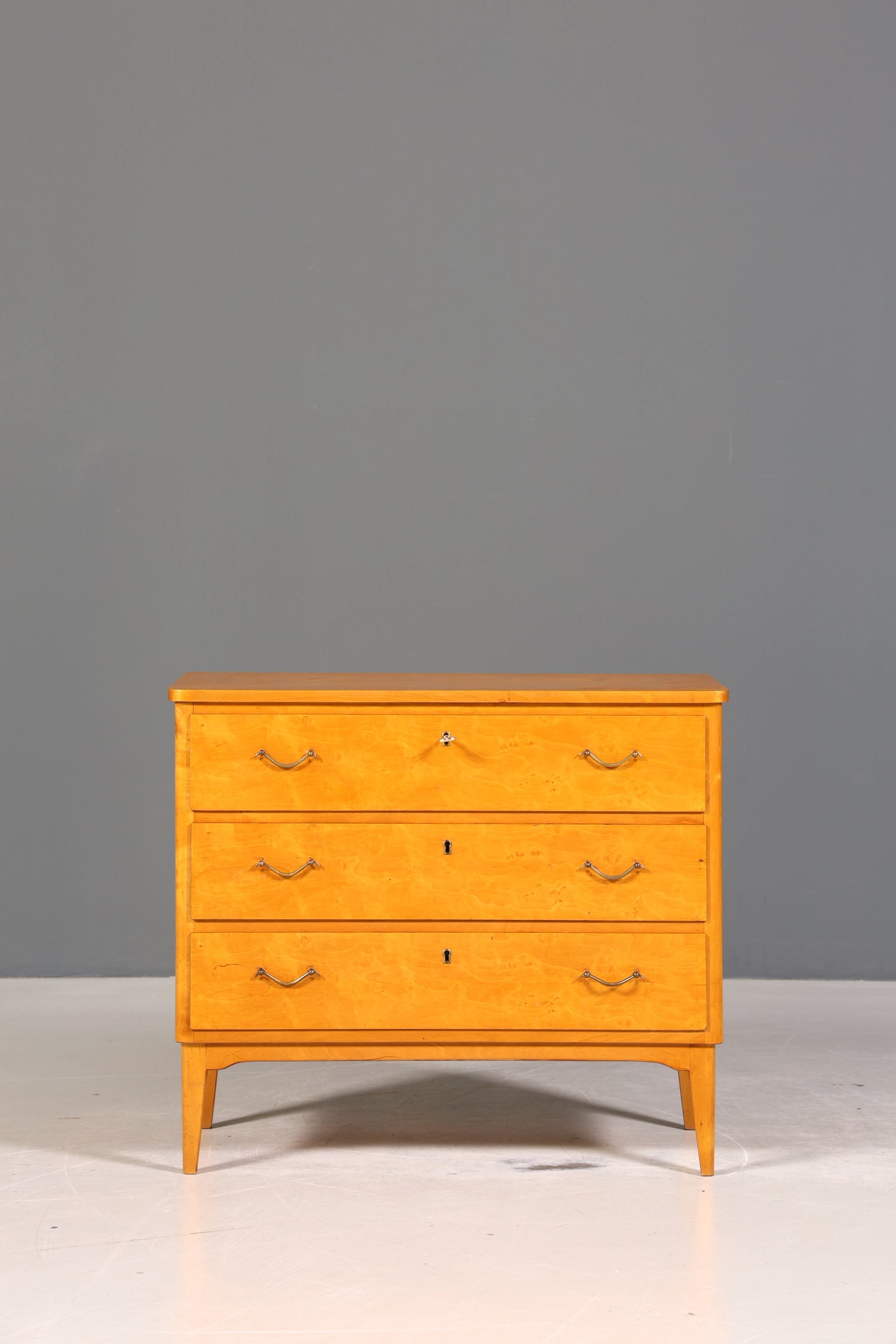 Wunderschöne Mid Century Kommode Vintage Birke Flur Kommode 60s Schubladenkommode