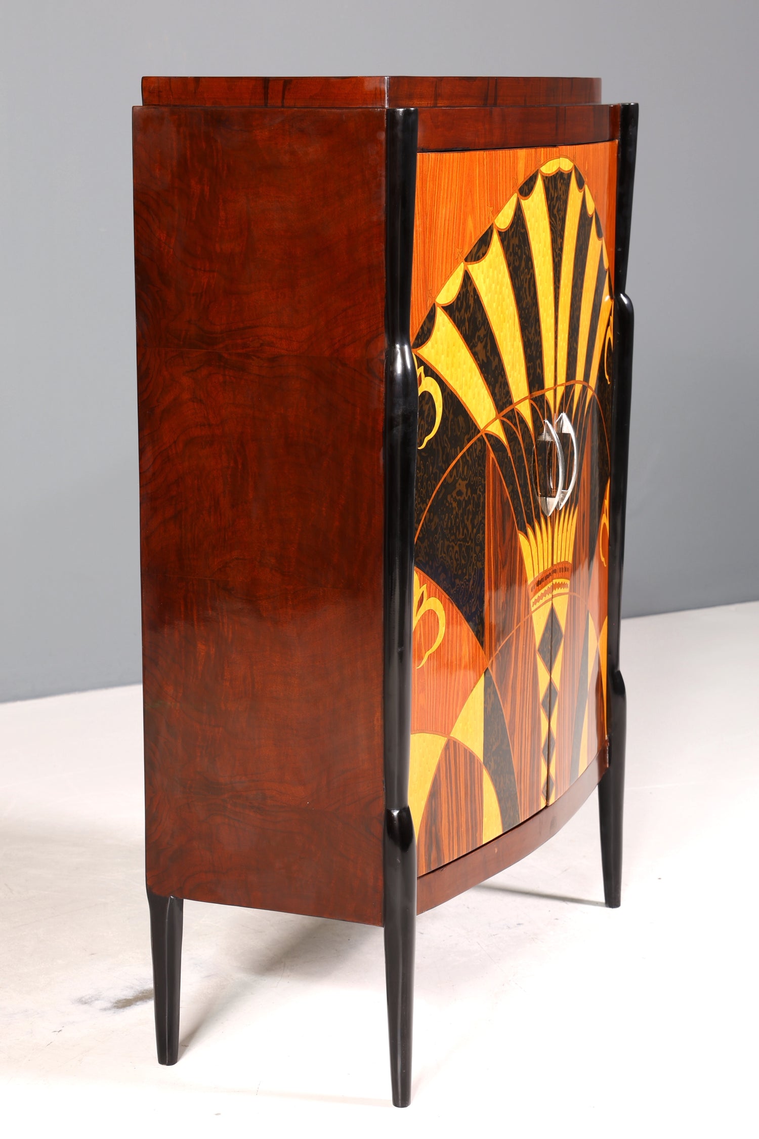 Wunderschönes Art Deco Stil Highboard Schrank Kommode Vertiko Sun Cabinet