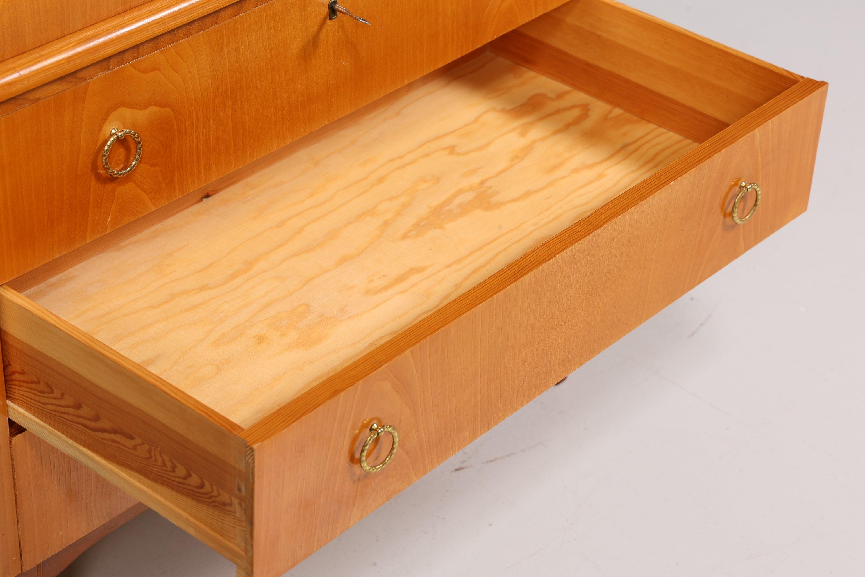 Stilvoller Mid Century Rollladen Sekretär Danish Design Retro Büro Schrank Vintage Büro Kommode