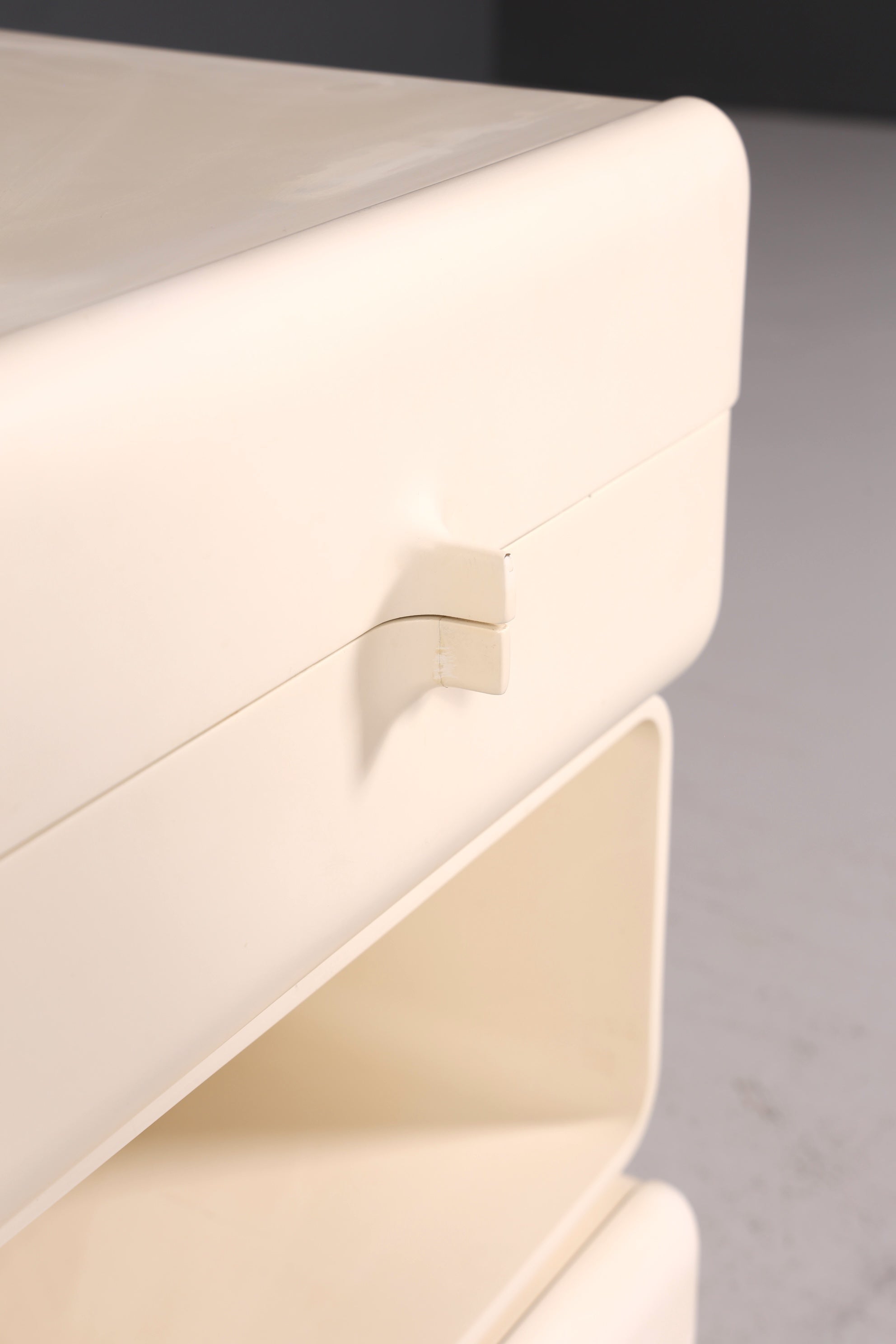 Seltene Mid Century Kommode Space Age Module Nachttisch Design Frankreich Vintage Schubladenkommode 5 von 5