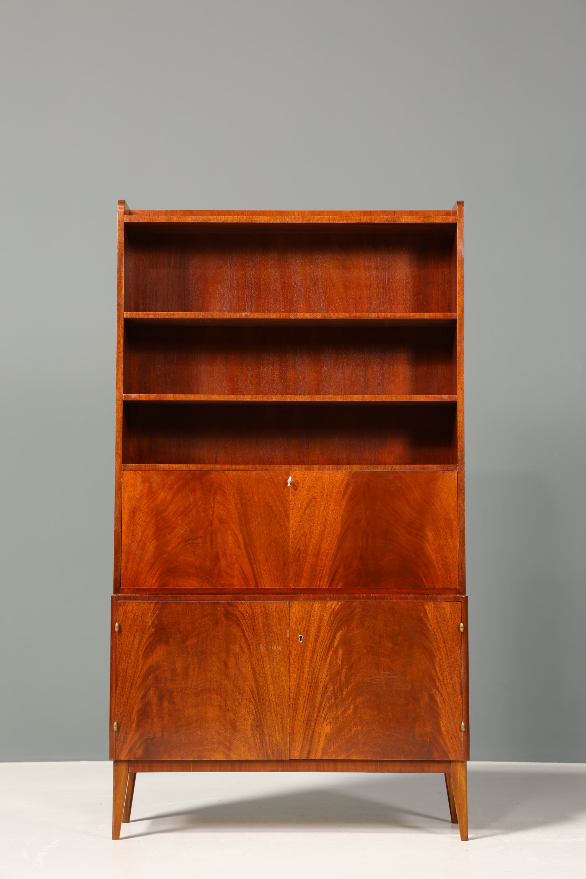 Wunderschöner Mid Century Schrank Sekretär Bücherregal Vintage Highboard Retro Holz Regal 60er Jahre