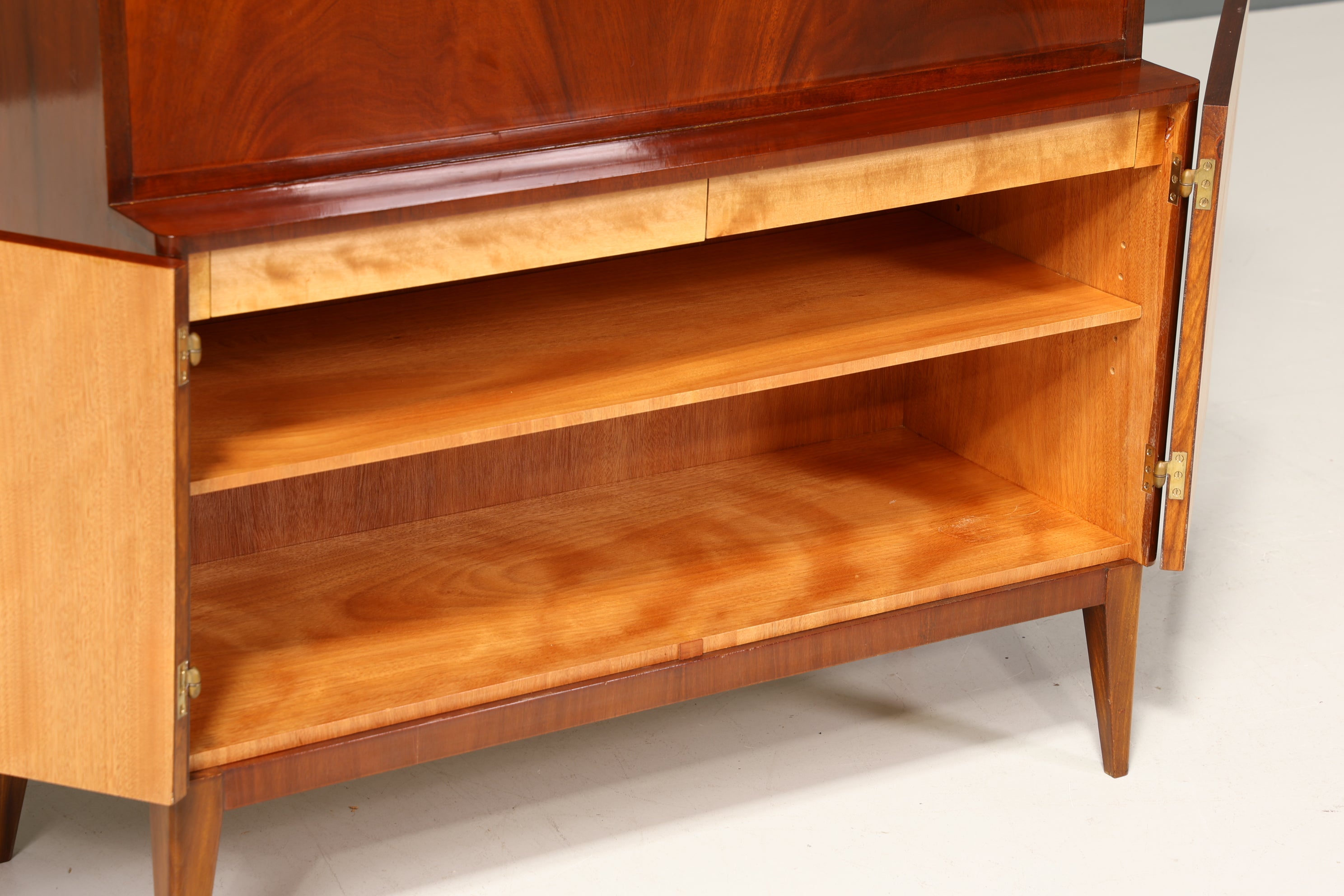 Wunderschöner Mid Century Schrank Sekretär Bücherregal Vintage Highboard Retro Holz Regal 60er Jahre