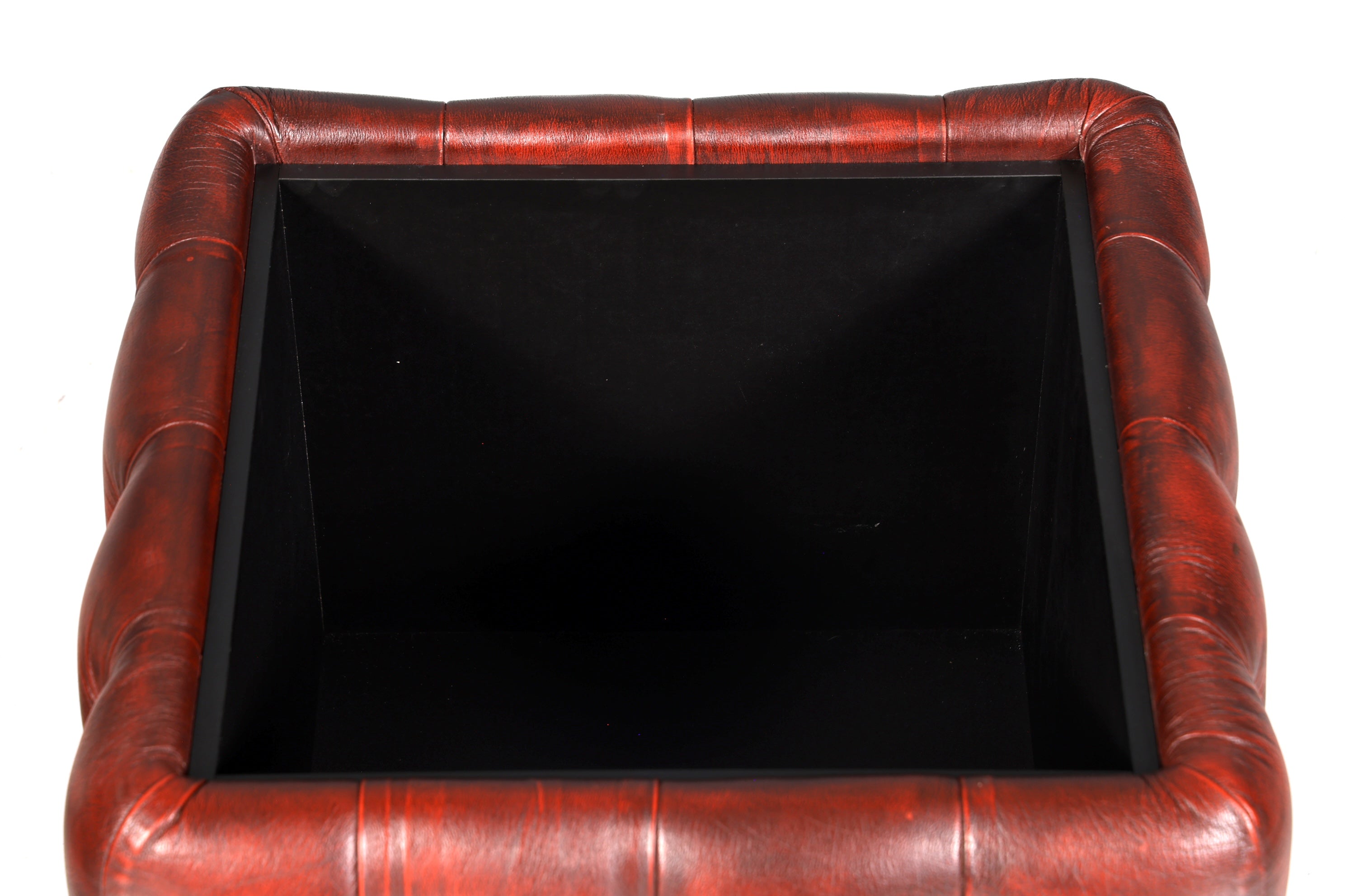 Wunderschöner Original Chesterfield Hocker Englische Sitzbank Fusshocker mit Stauraum UK