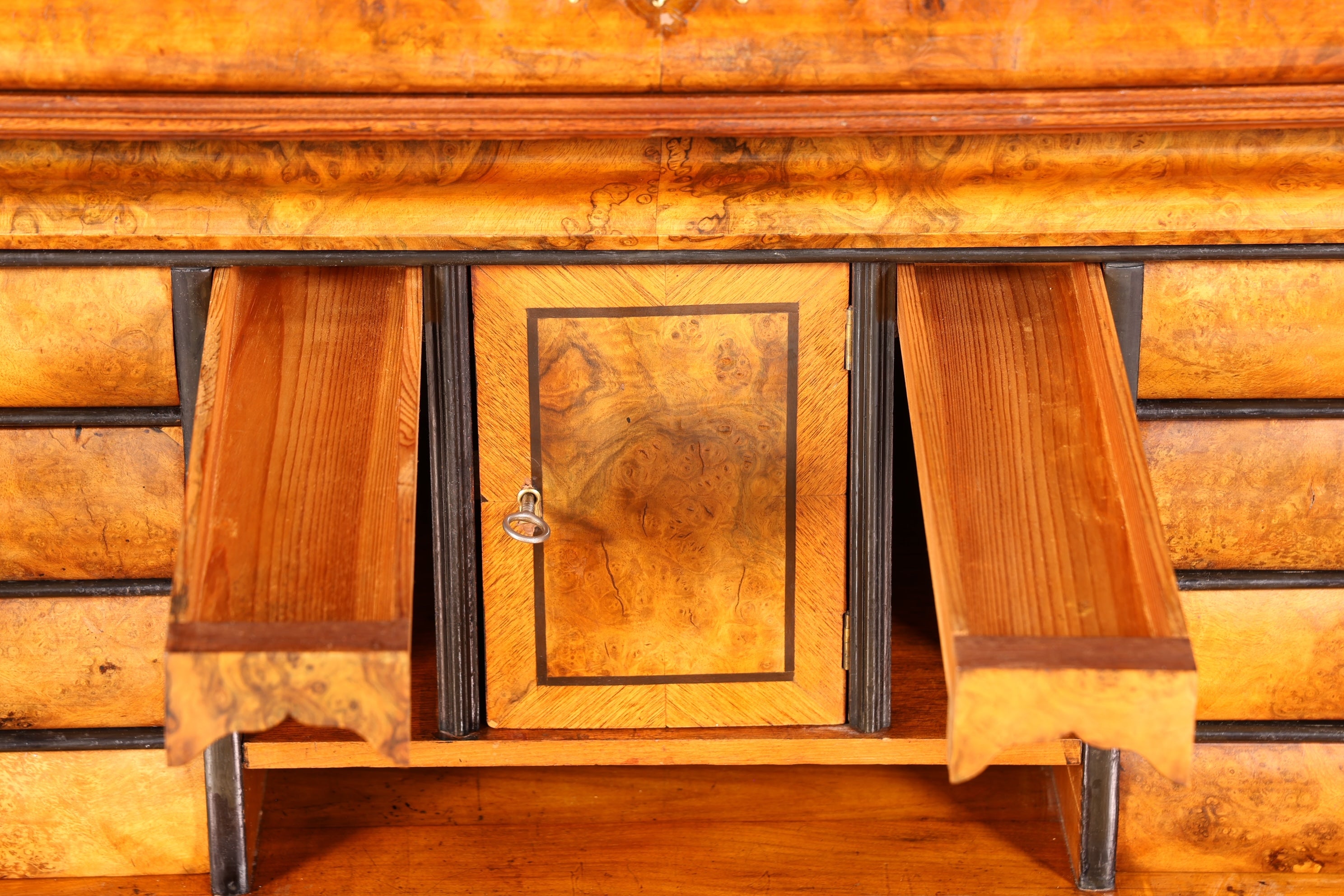 Stilvoller Gründerzeit Sekretär Vertiko Highboard Jugendstil Kommode Schrank um 1900