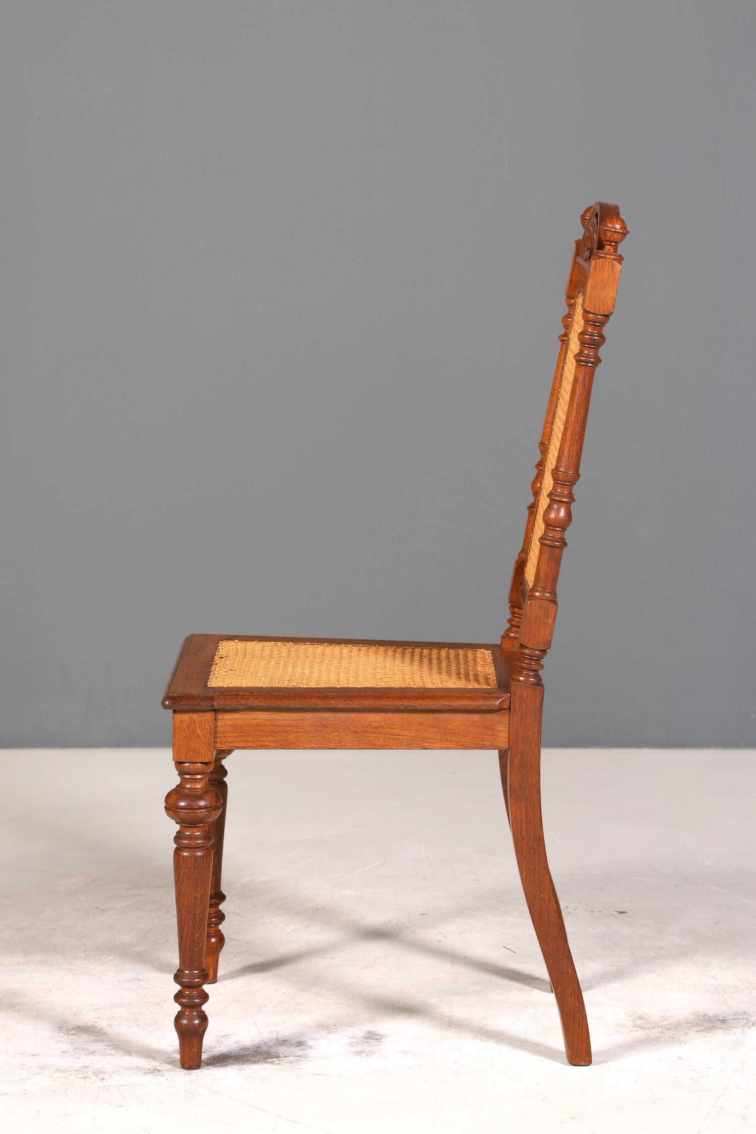 Wunderschöner Gründerzeit Stuhl Antik Korbgeflecht Schreibtisch Stuhl Sekretär Stuhl Antik Küchenstuhl