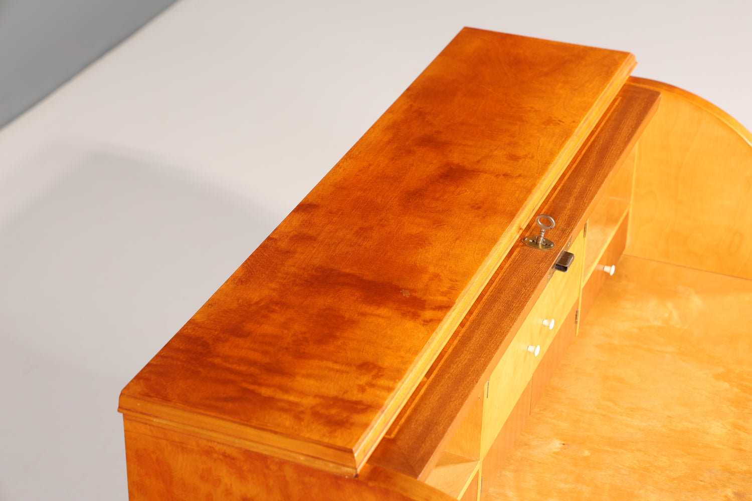 Wunderschöner Rollladen Sekretär Chippendale Stil um 1940 Büro Kommode Schreibkommode