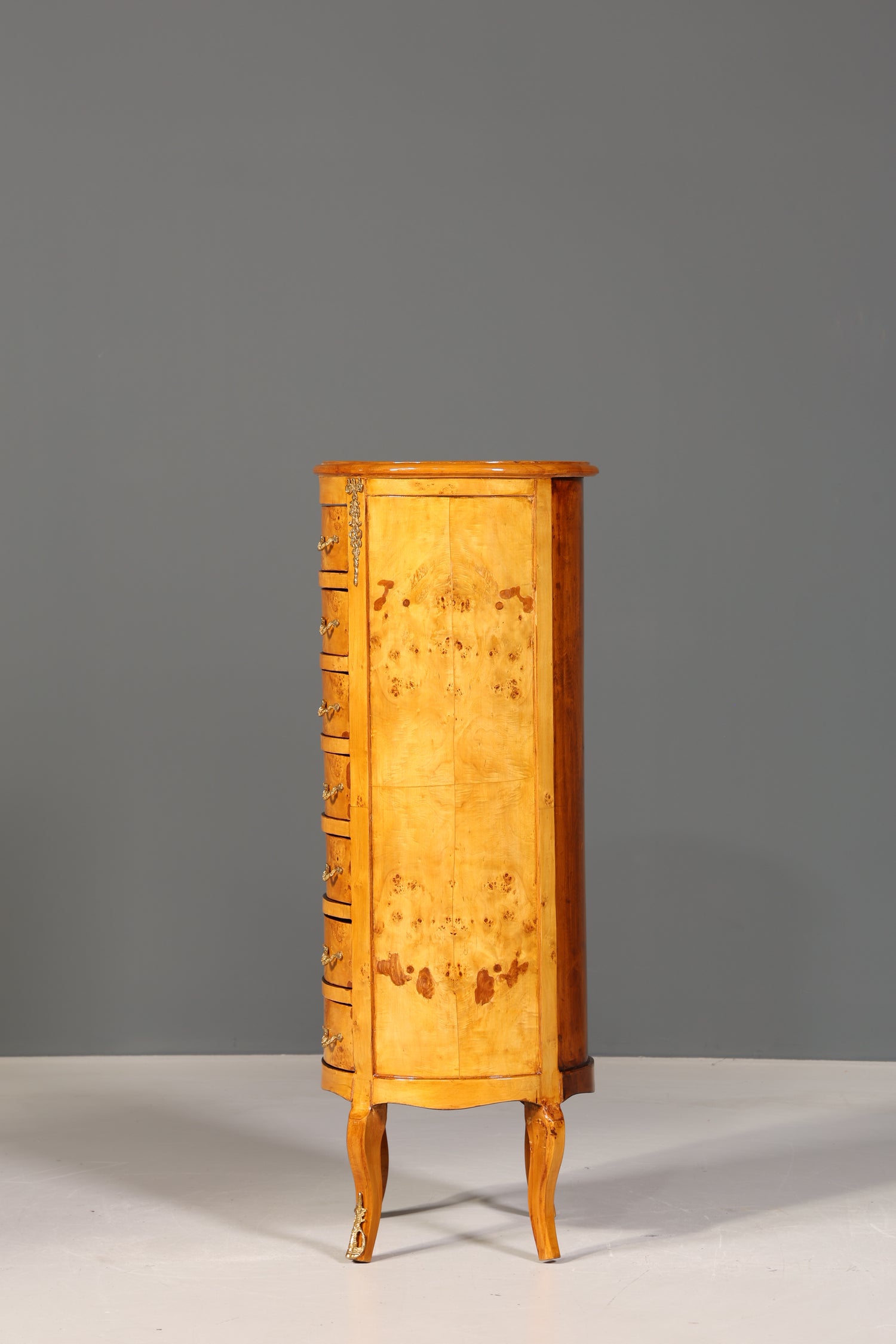 Traumhafte Barock Stil Kommode Antik Stil Louis XV Vertiko Birke Highboard Schubladenkommode