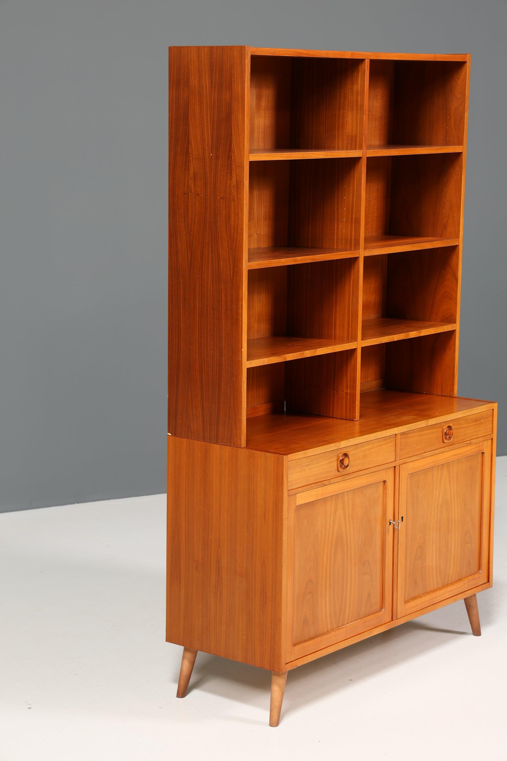 Traumhaftes Mid Century Regal "Made in Denmark" echt Holz Schrank Danish Design Retro Kommode Vintage Bücherregal 60er Jahre