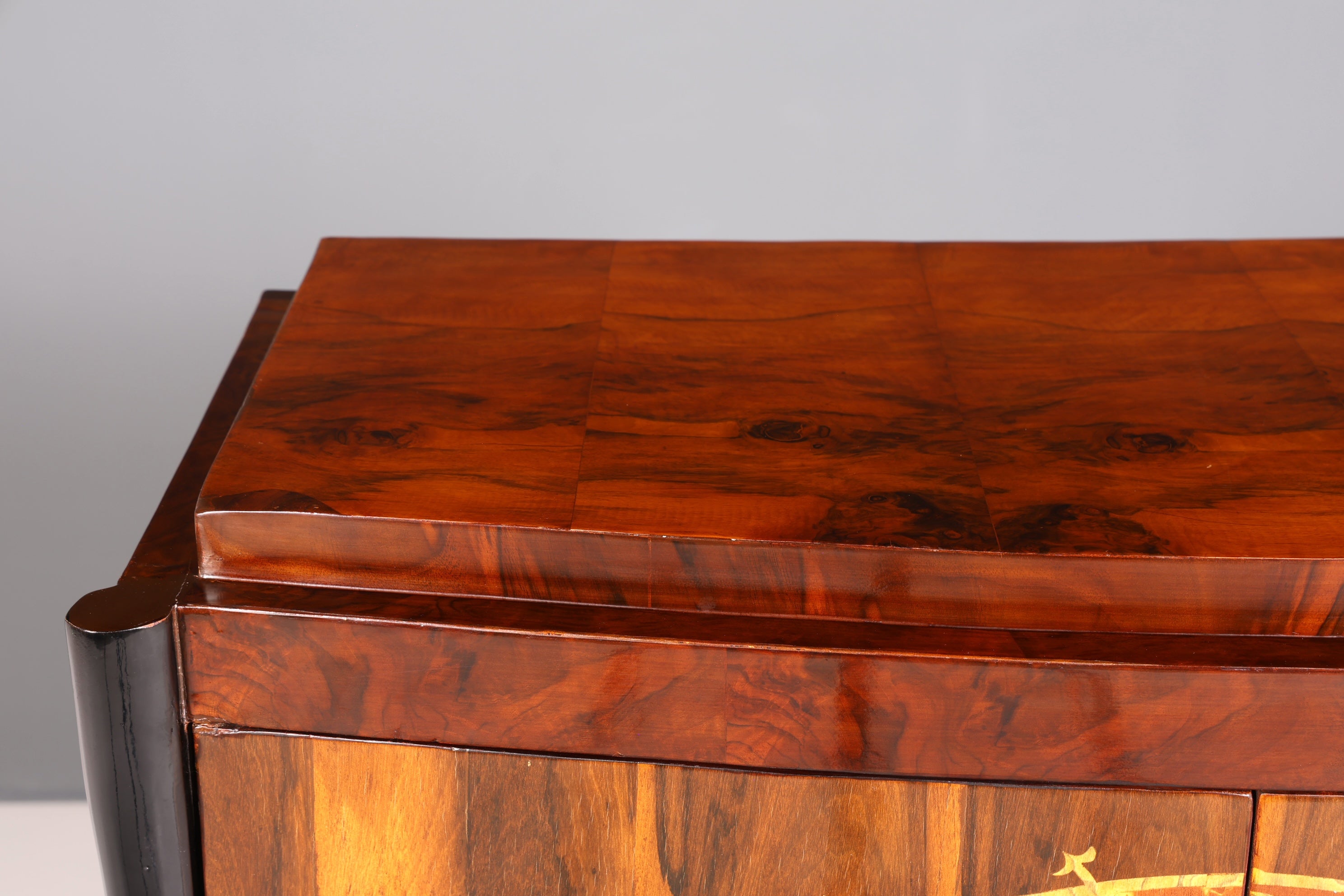 Beautiful Art Deco style highboard cabinet chest of drawers Vertiko Sun Cabinet