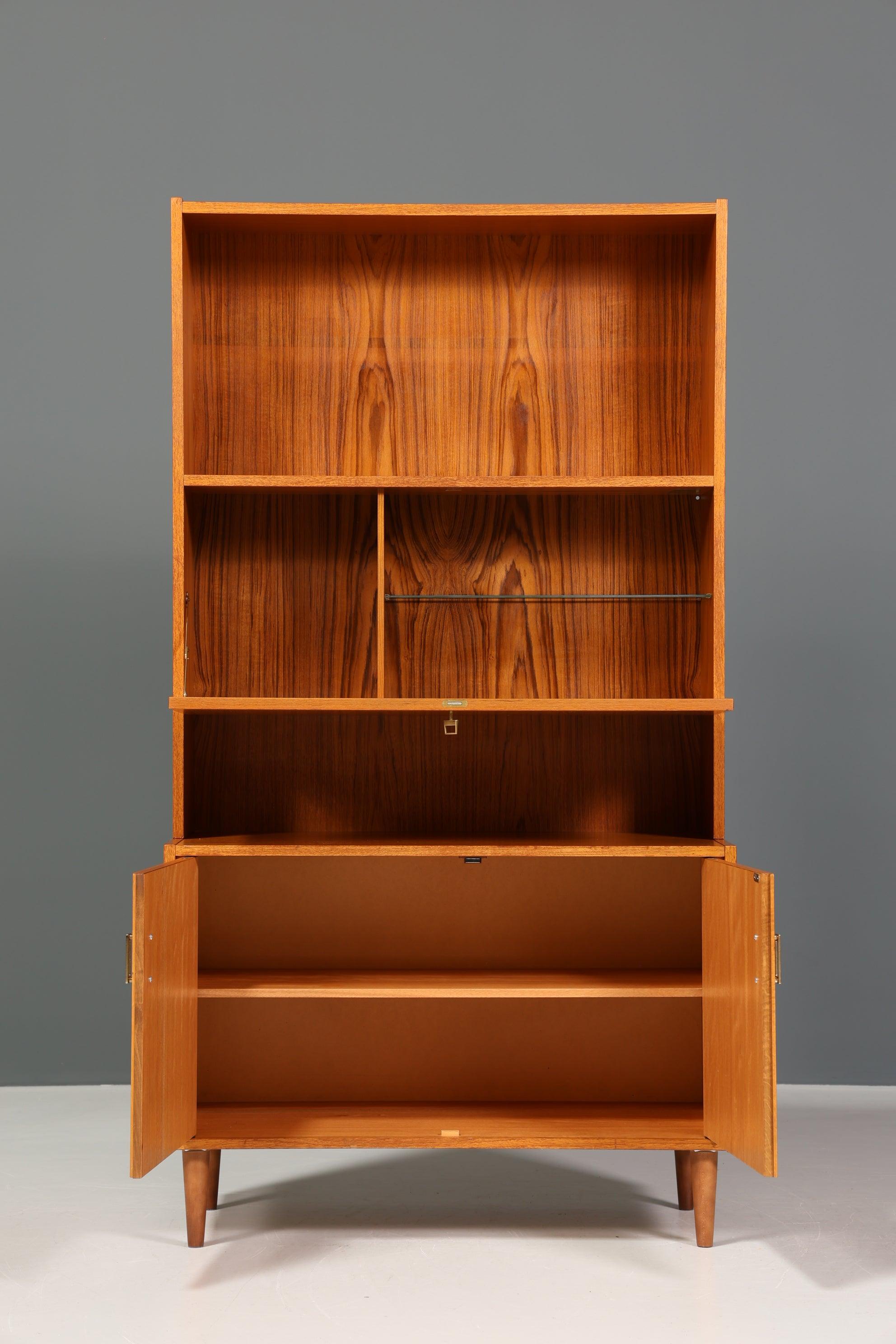 Schlichter Mid Century Schrank Vintage Highboard Sekretär Holz Regal 60er Jahre