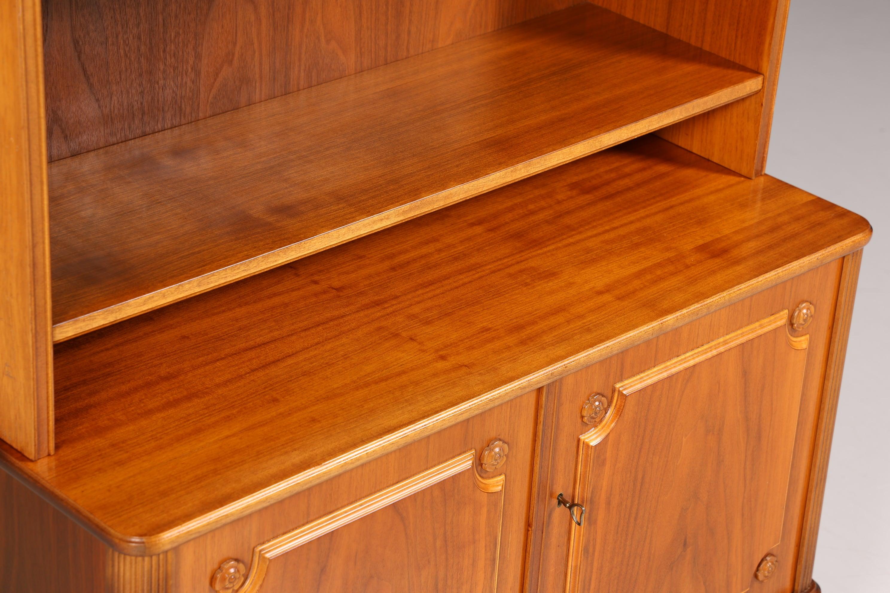 Traumhaftes Mid Century Regal Schrank Chippendale Retro Bücherregal Vintage Bookshelf 60er Jahre