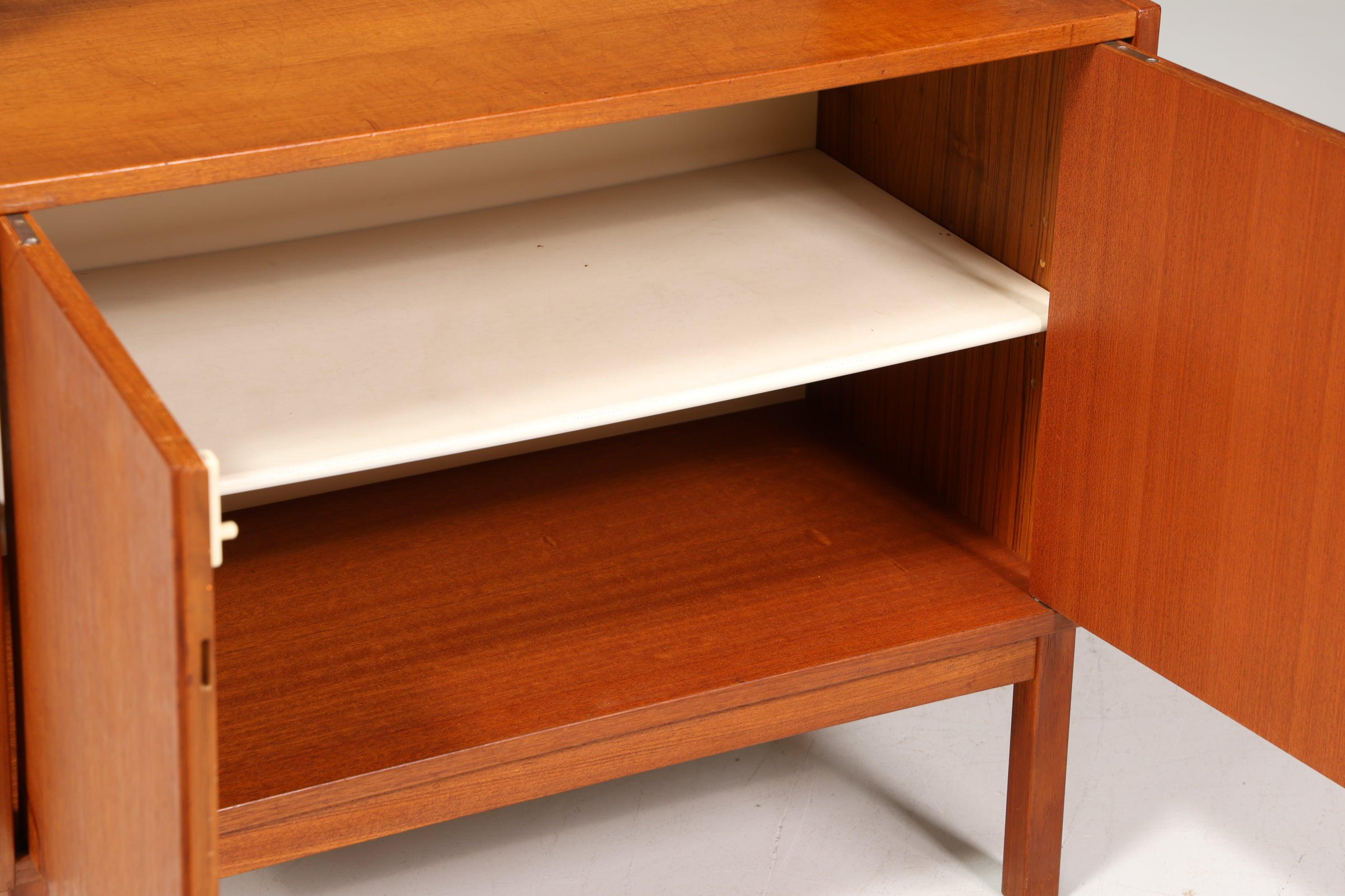 Schlichter Mid Century Schrank Vintage Retro Holz Regal 60er Jahre Bücherregal