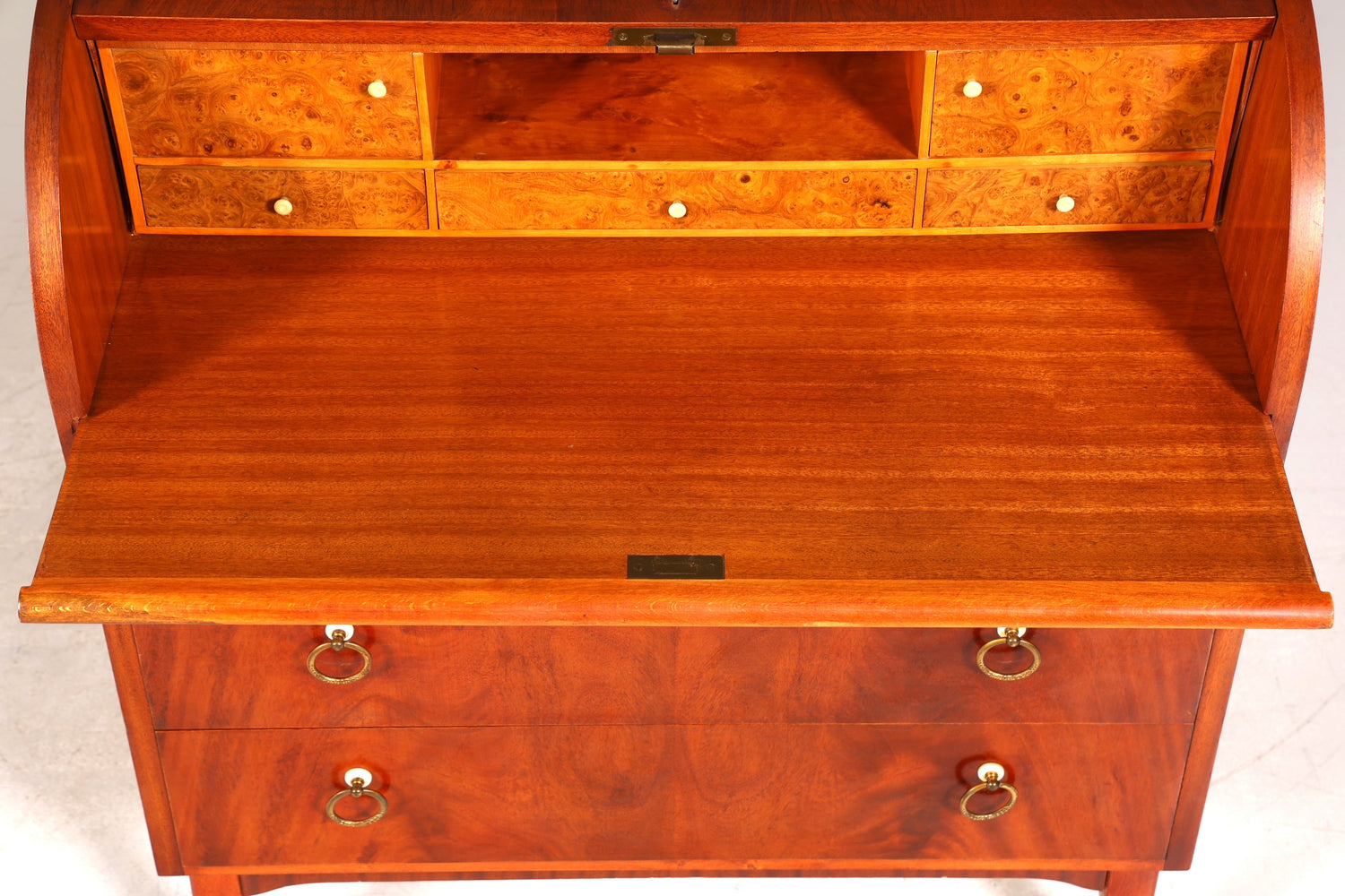 Traumhafter Mid Century Rollladen Sekretär echt Holz Büro Schrank Vintage Schreibkommode