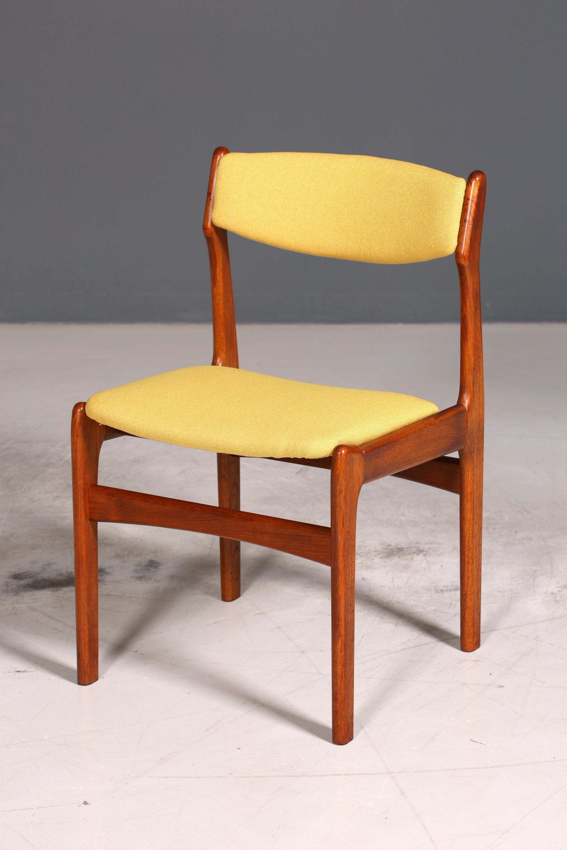 4x Mid Century Teak Holz Stühle Made in Denmark Retro Stuhlset Danish Design Küchenstühle