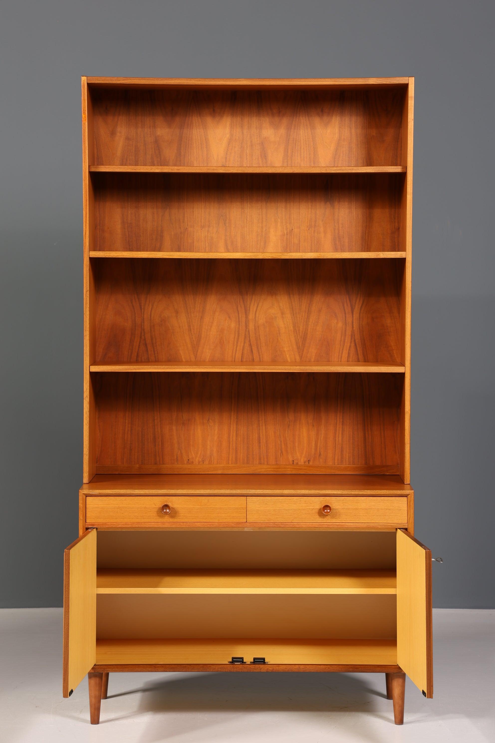 Stilvolles Mid Century Regal "Made in Denmark" echt Holz Schrank Danish Design Retro Kommode Vintage Bücherregal 60er Jahre