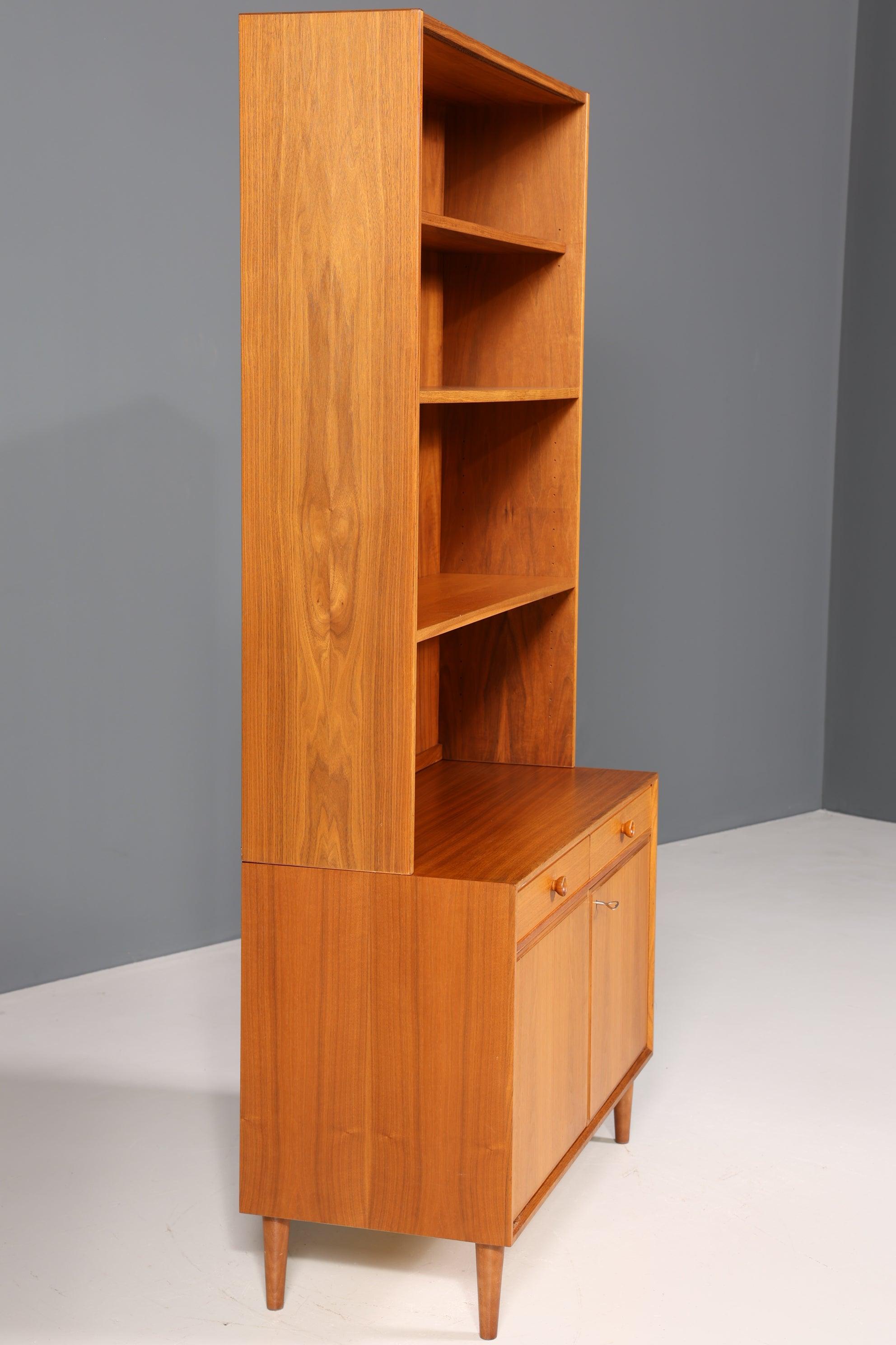 Stilvolles Mid Century Regal "Made in Denmark" echt Holz Schrank Danish Design Retro Kommode Vintage Bücherregal 60er Jahre