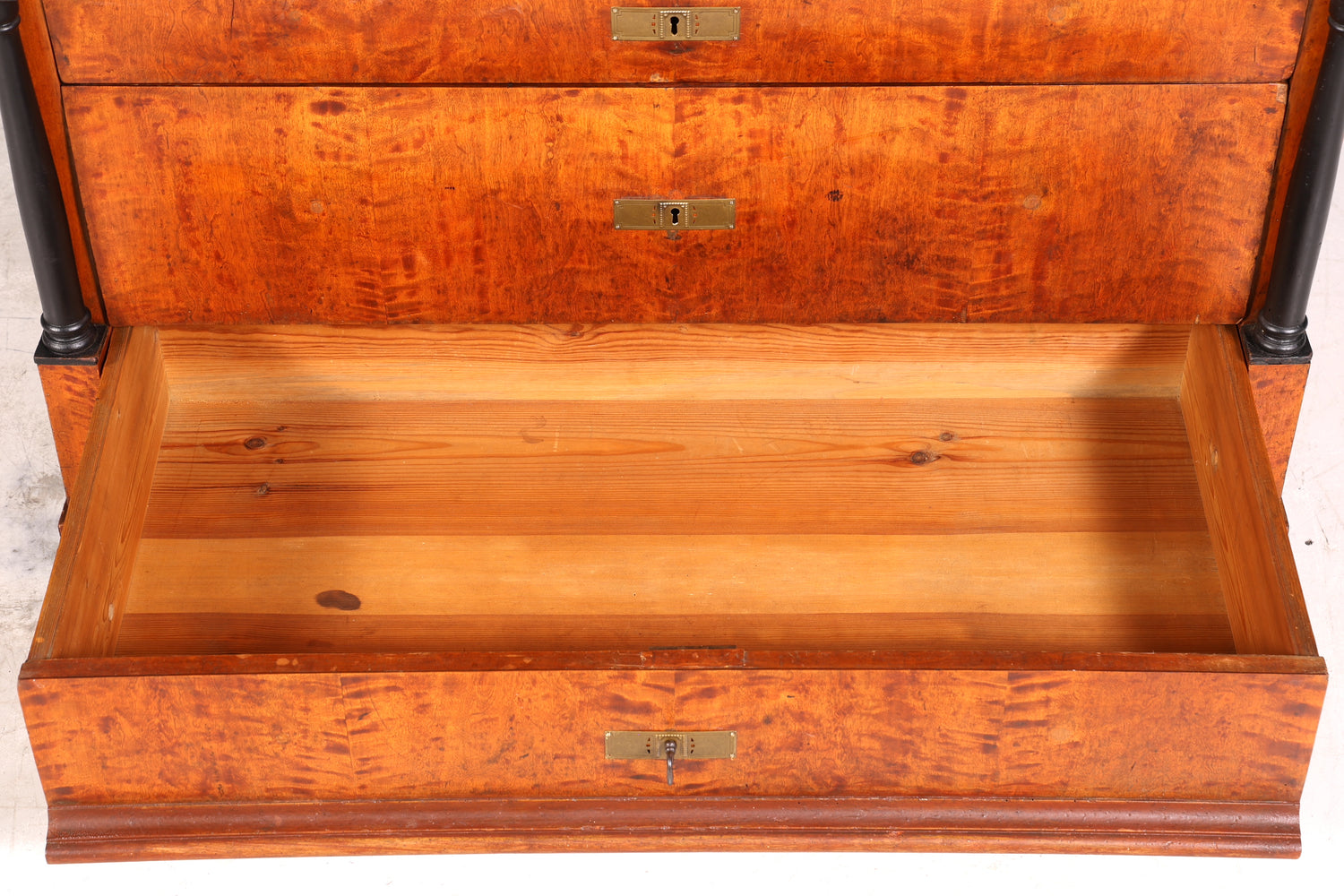 Wunderschöne Originale Biedermeier Kommode um 1880 Kommode Antik Säulen Schubladenkommode