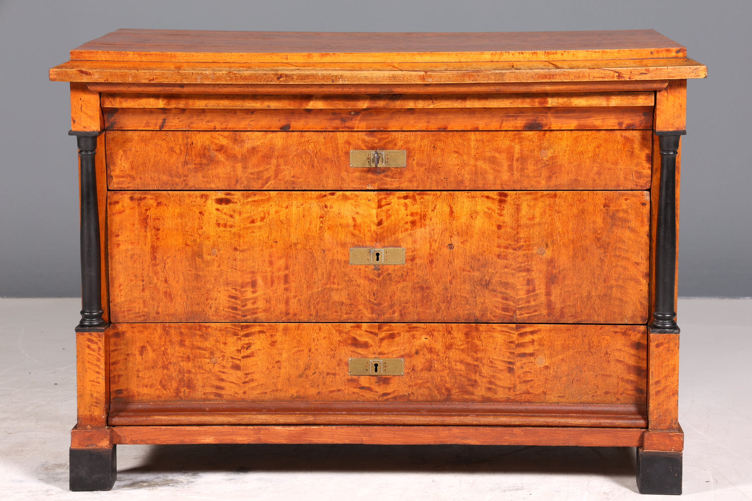 Wunderschöne Originale Biedermeier Kommode um 1880 Kommode Antik Säulen Schubladenkommode