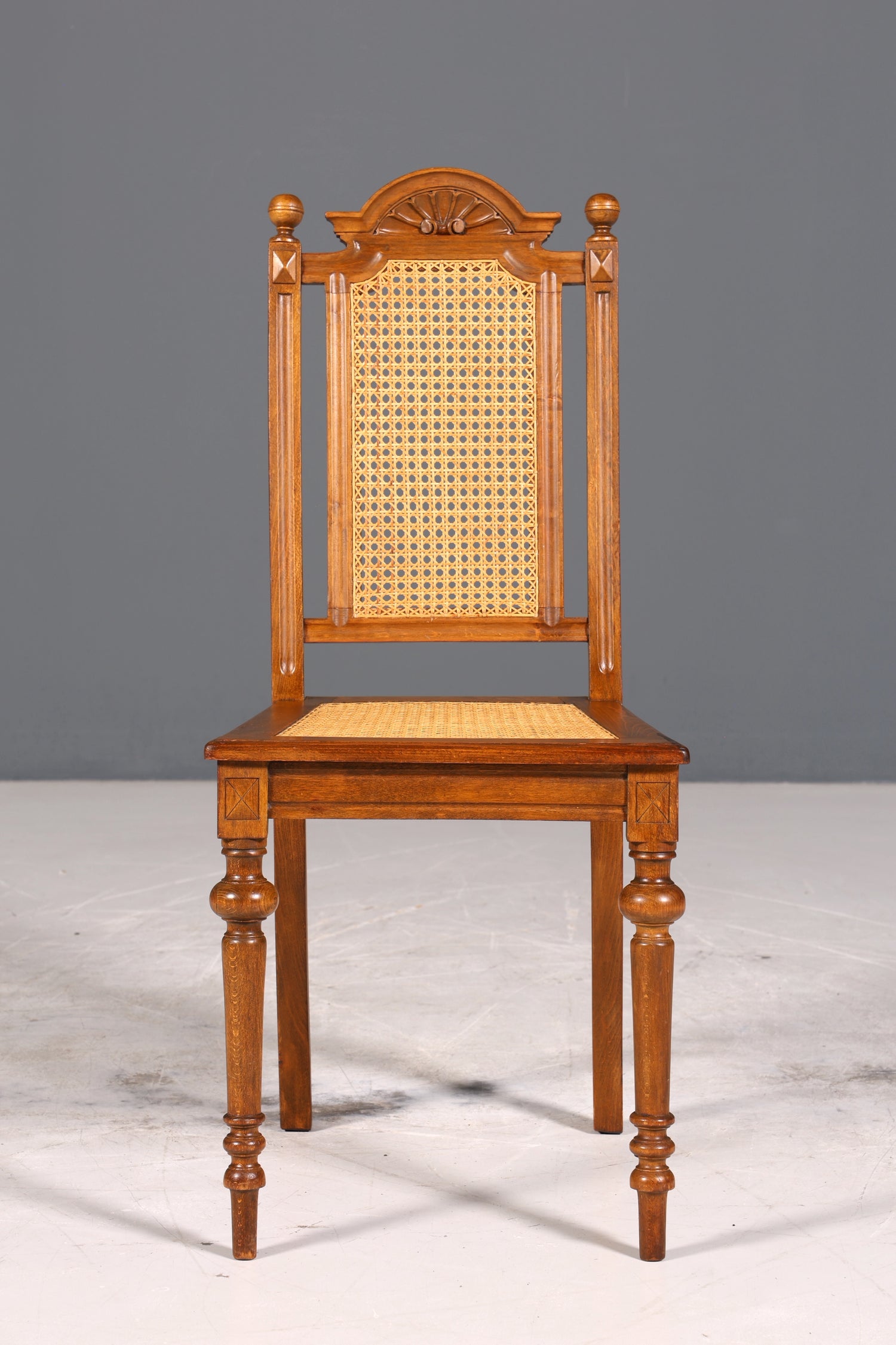 Edler Gründerzeit Stuhl Antik Korbgeflecht Schreibtisch Stuhl Sekretär Stuhl Antik Küchenstuhl