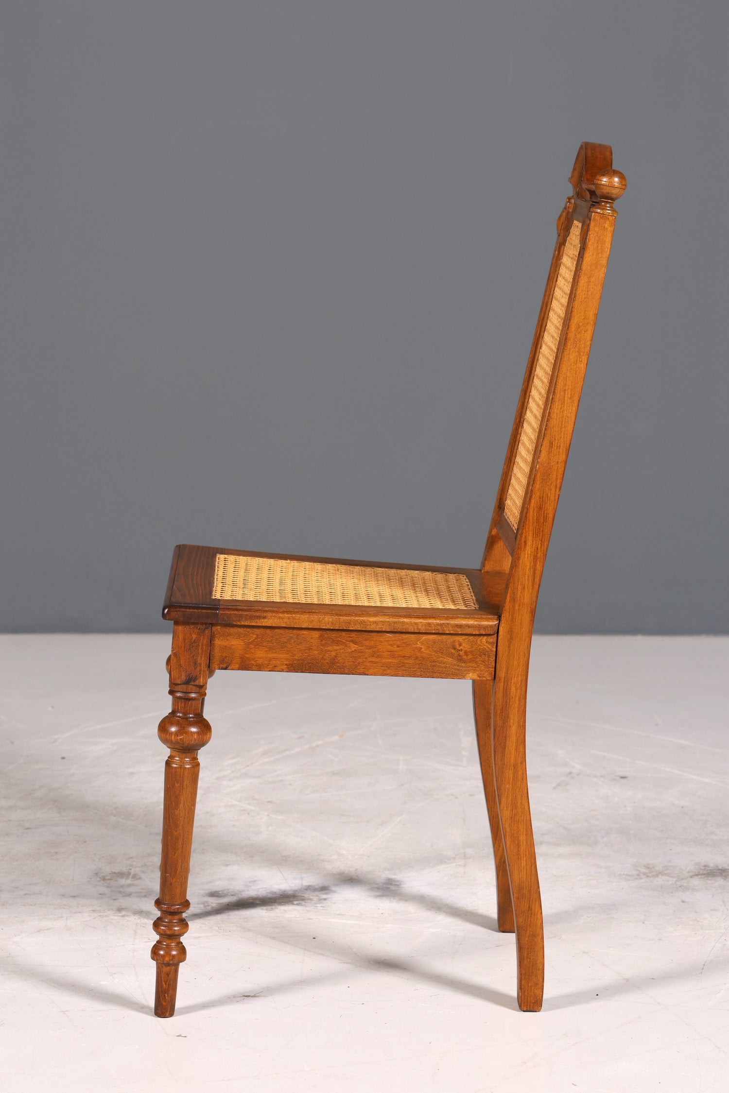 Edler Gründerzeit Stuhl Antik Korbgeflecht Schreibtisch Stuhl Sekretär Stuhl Antik Küchenstuhl