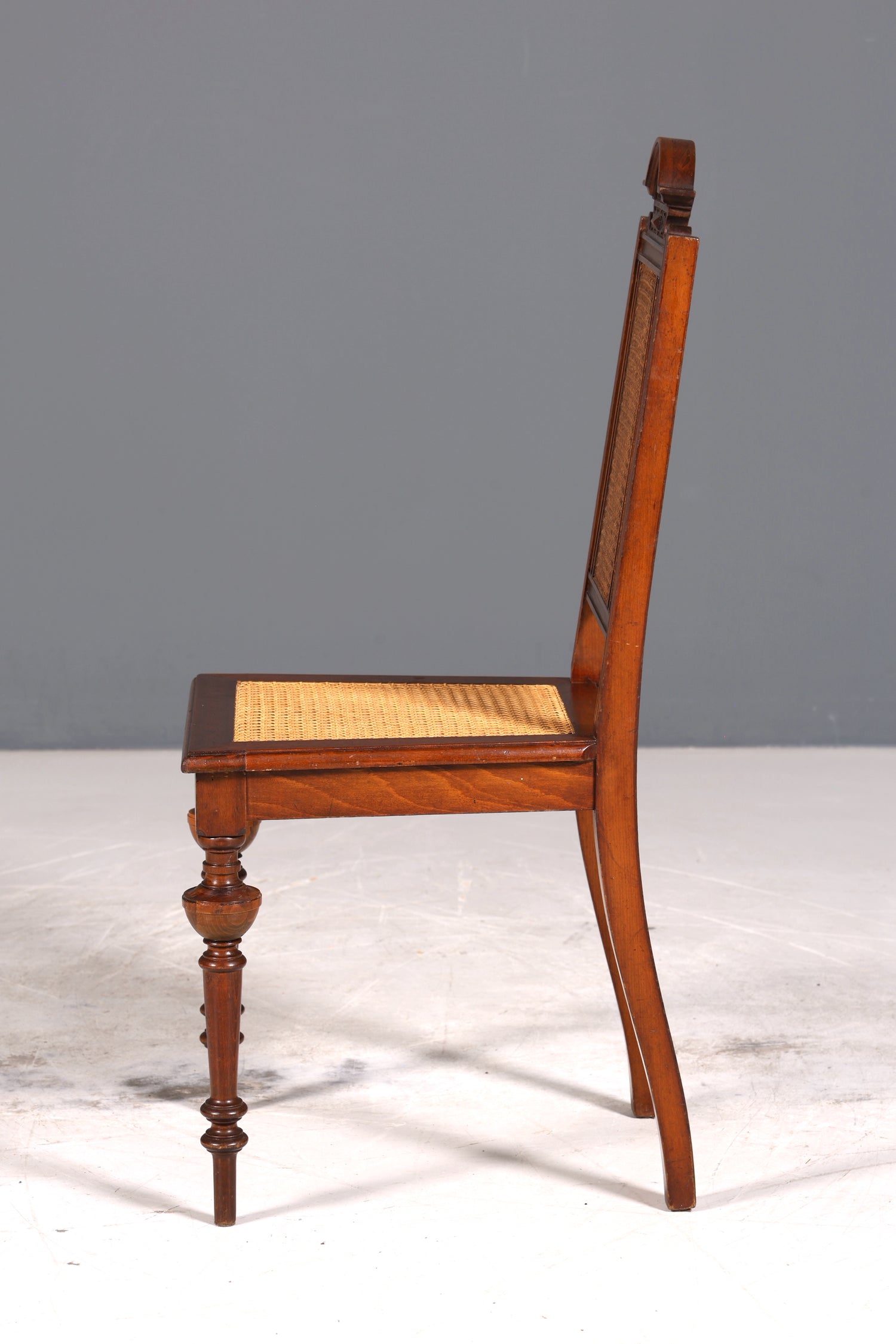 Stilvoller Gründerzeit Stuhl Antik Korbgeflecht Schreibtisch Stuhl Sekretär Antik Stuhl Küchenstuhl