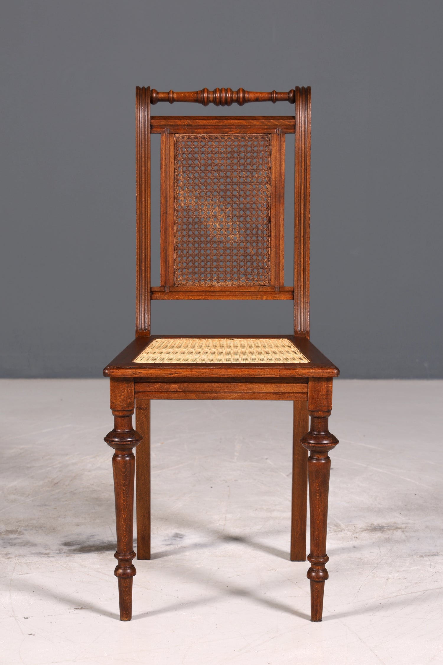 Wunderschöner Gründerzeit Stuhl Antik Korbgeflecht Schreibtisch Sekretär Stuhl Antik Küchenstuhl