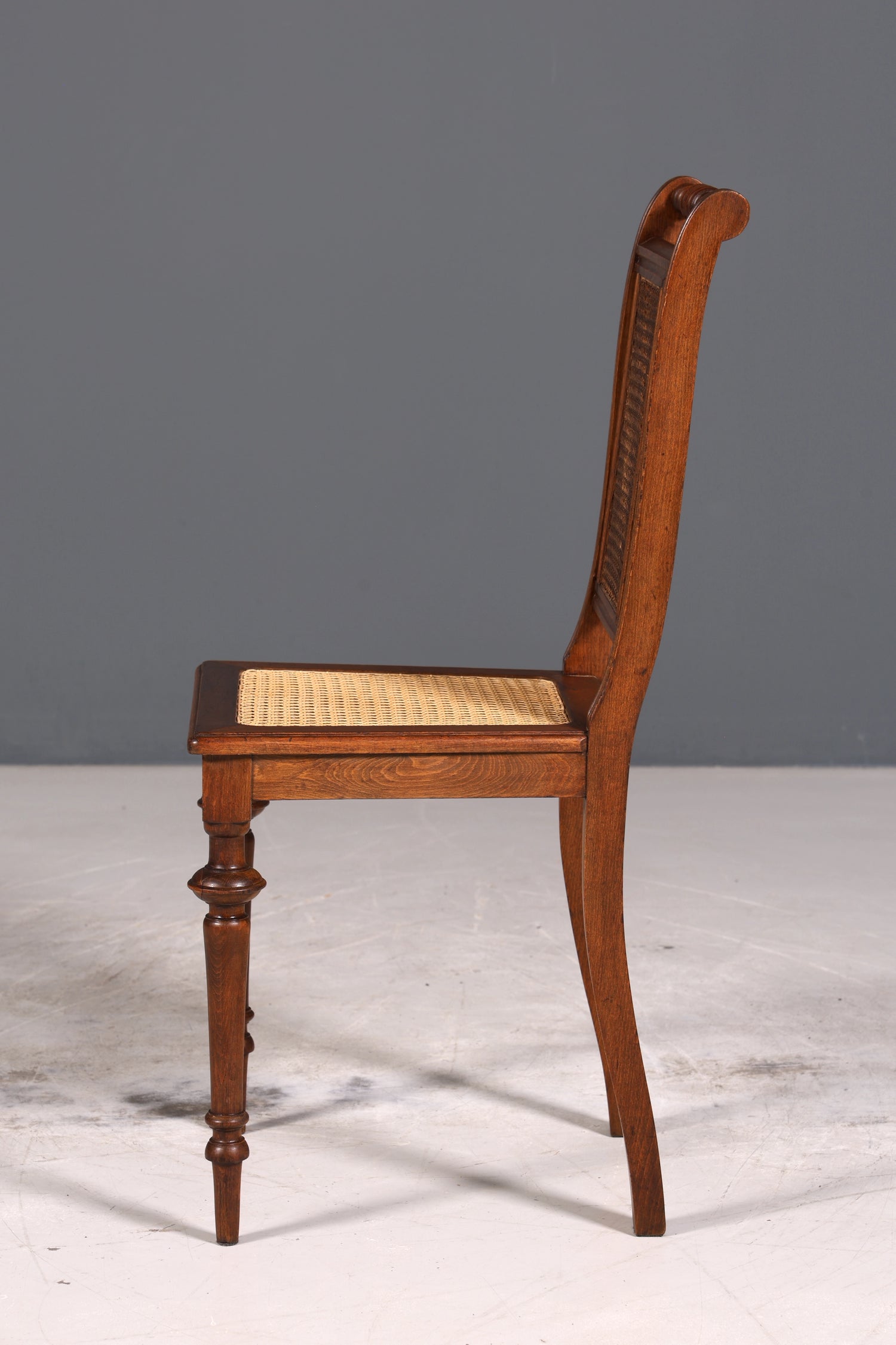 Wunderschöner Gründerzeit Stuhl Antik Korbgeflecht Schreibtisch Sekretär Stuhl Antik Küchenstuhl