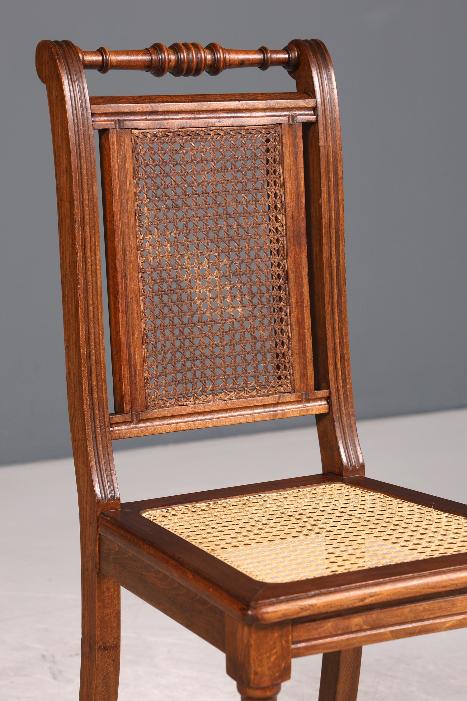 Wunderschöner Gründerzeit Stuhl Antik Korbgeflecht Schreibtisch Sekretär Stuhl Antik Küchenstuhl