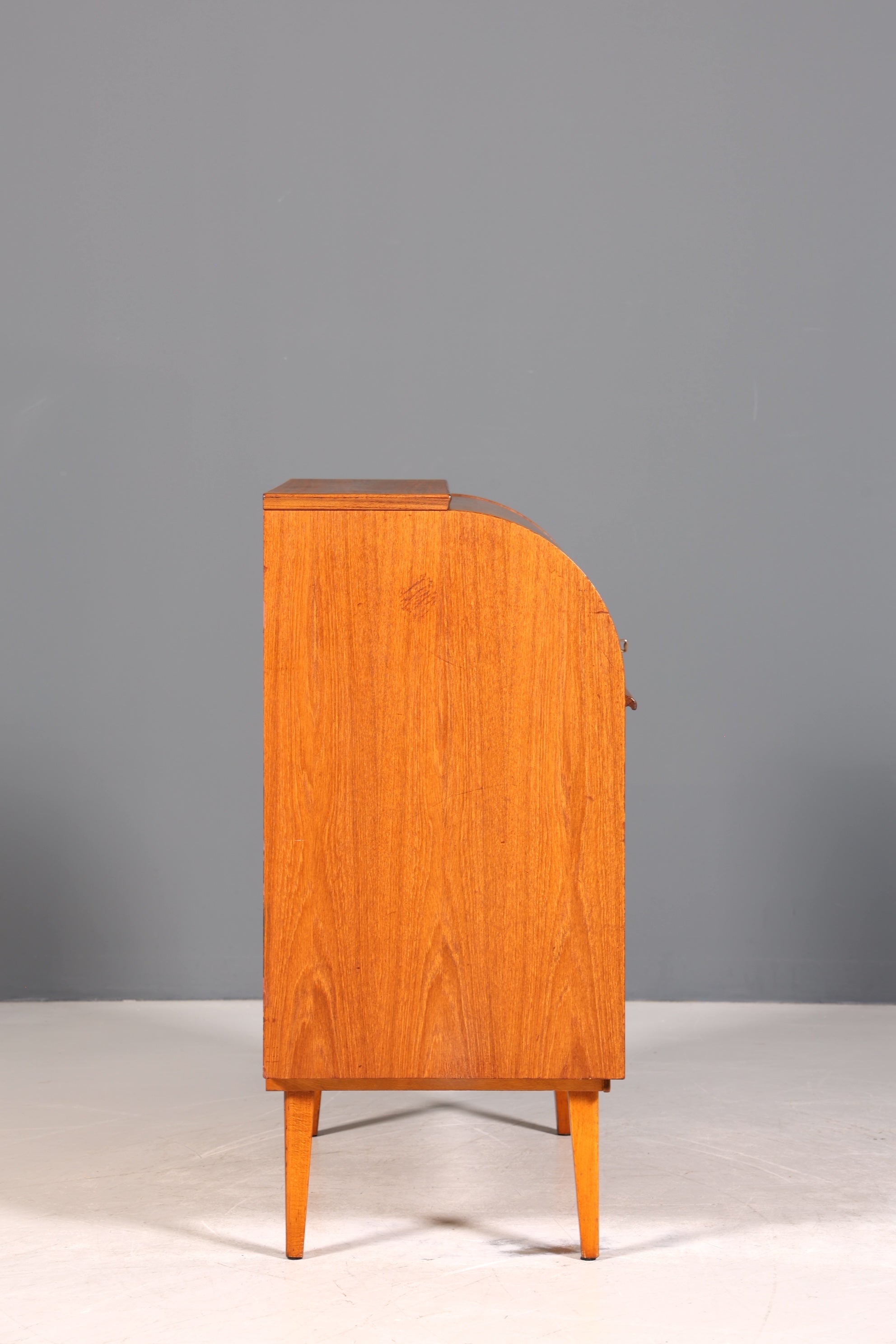 Wunderschöner Mid Century Rollladen Sekretär Danish Design Teak Holz Schreibkommode 60er Jahre