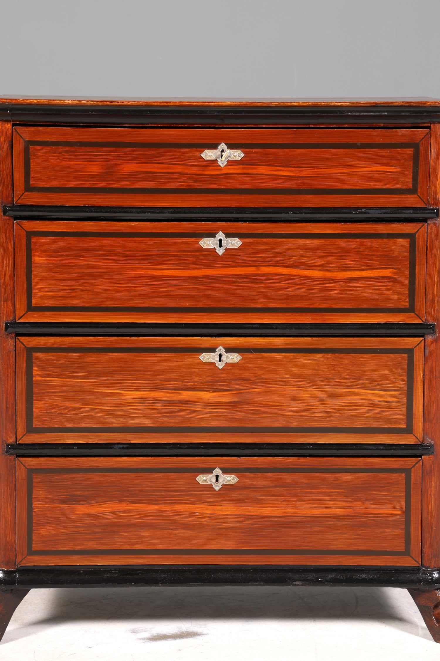 Edle Louis Philippe Kommode um 1880 Biedermeier Antik Mahagoni Sideboard Schubladen Kommode