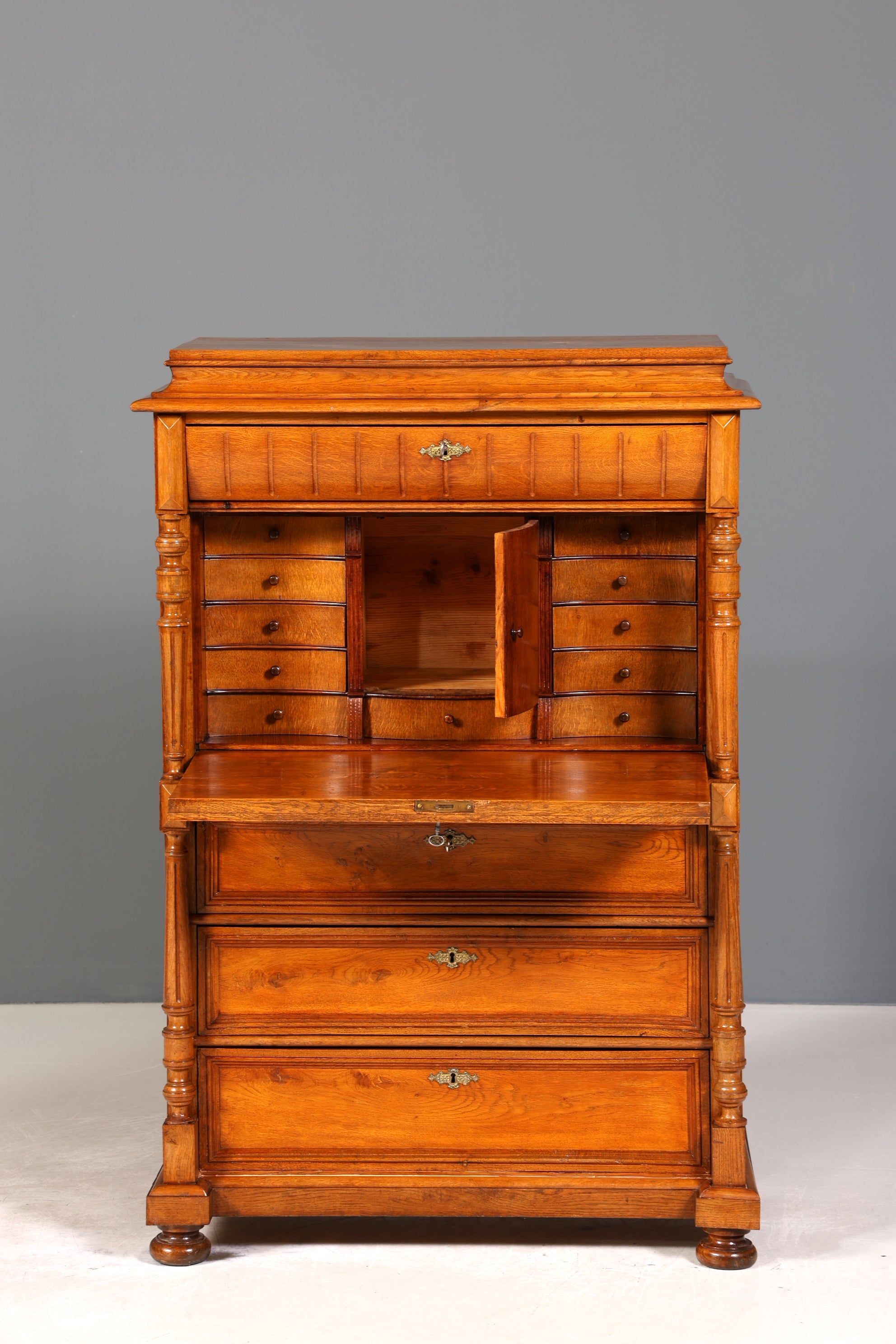 Wunderschöner Gründerzeit Sekretär Vertiko Highboard Louis Philippe Kommode um 1880