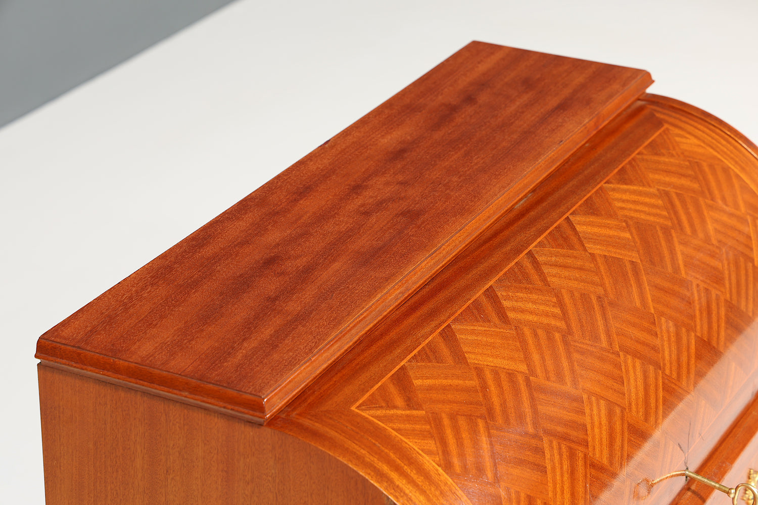 Stilvoller Schwedischer Rolladen Sekretär echt Holz Büro Kommode skandinavisches Design