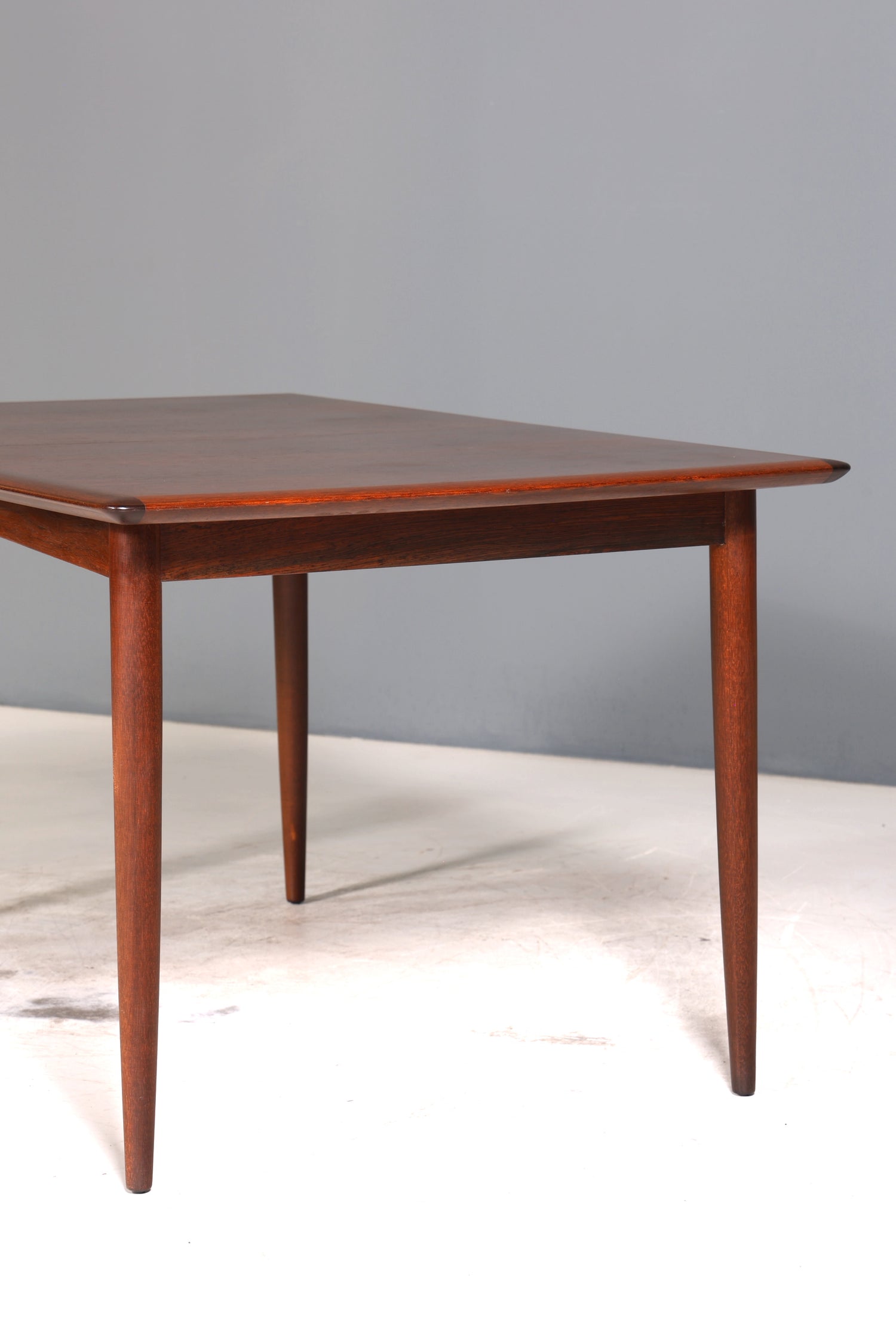 E915 Finish cm Schlichter Mid Century Esstisch ausziehbarer Vintage Tisch Retro Küchentisch