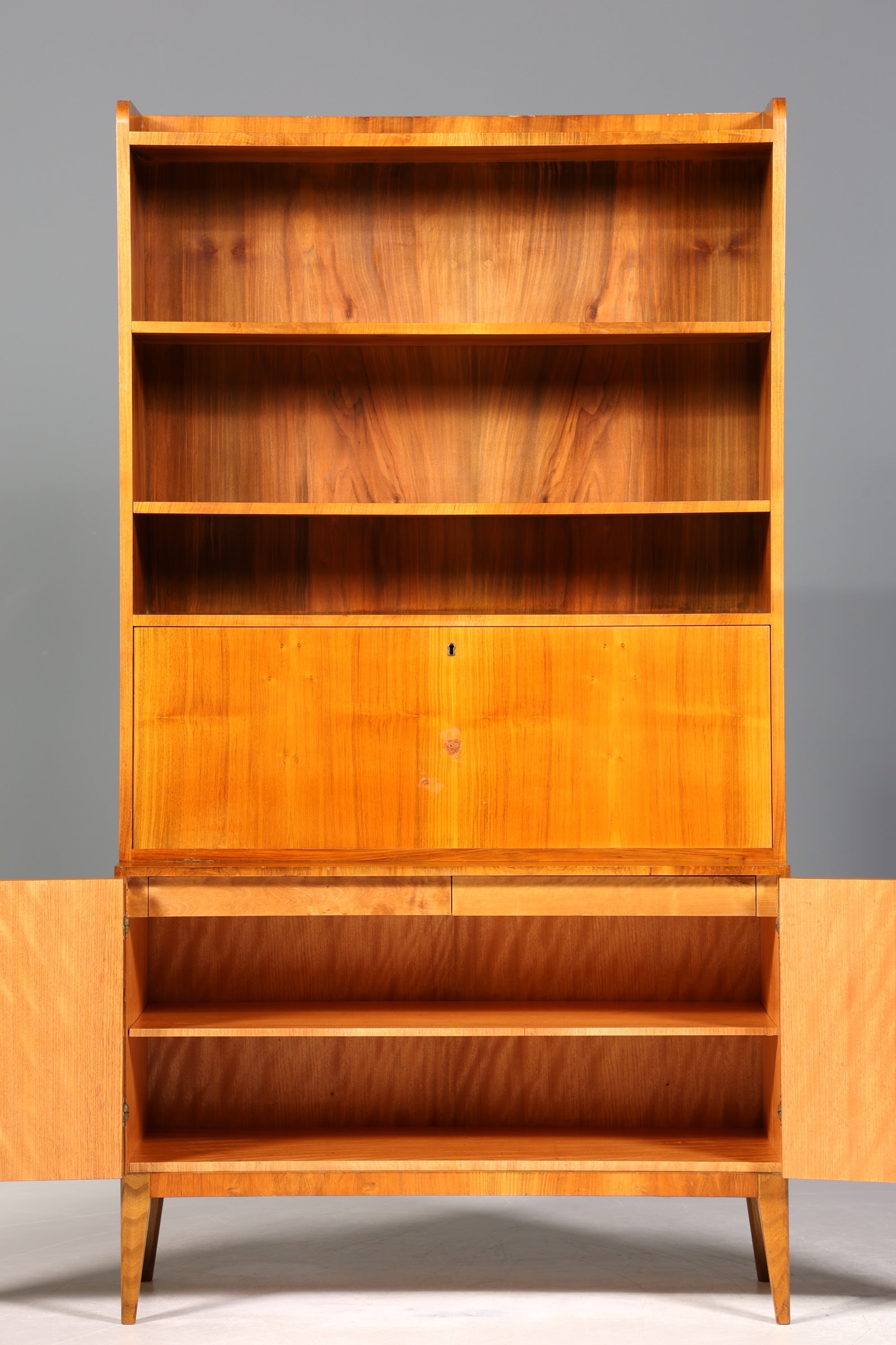 Wunderschöner Mid Century Schrank Sekretär Vintage Bücherregal Retro Highboard Regal 60s