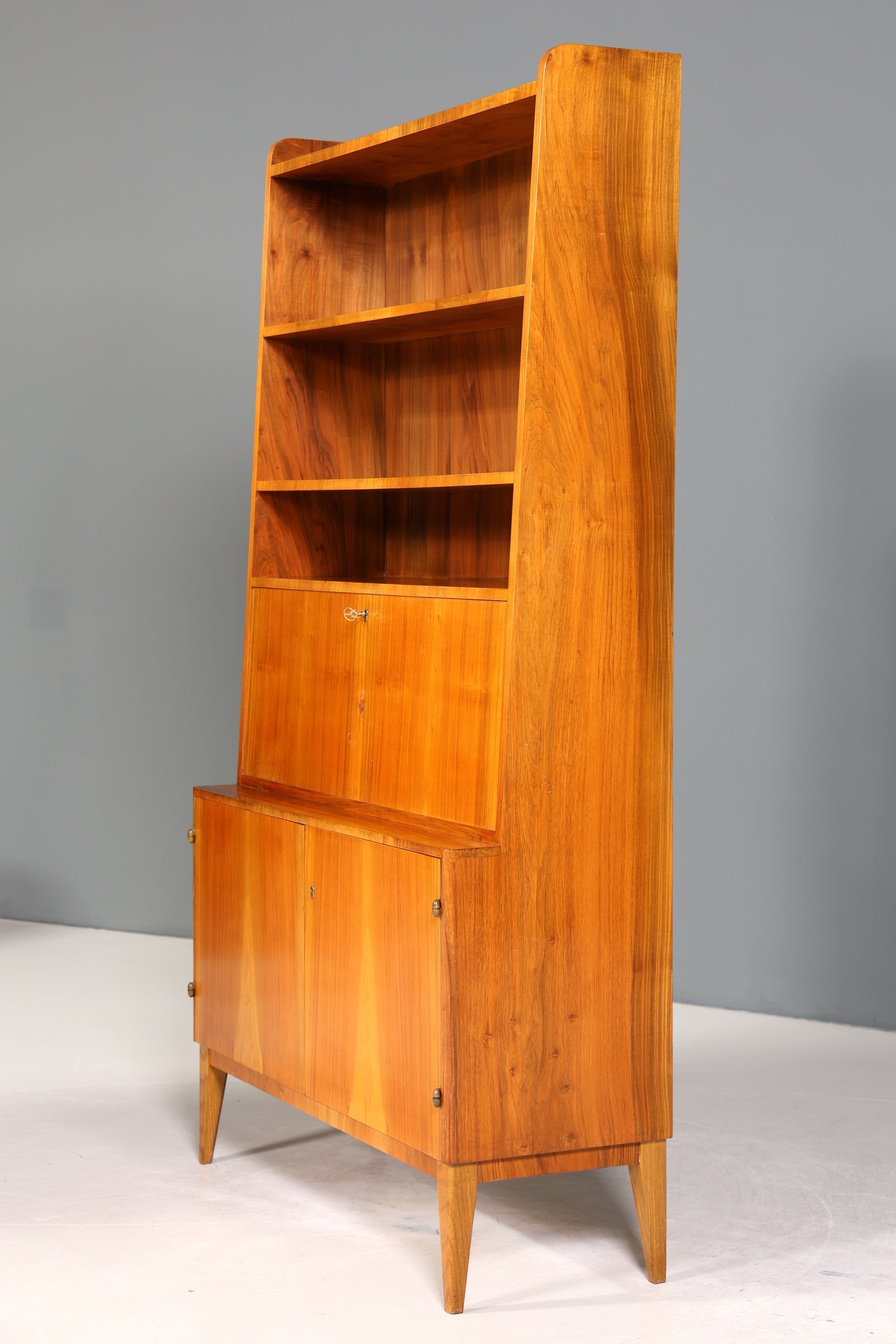 Wunderschöner Mid Century Schrank Sekretär Vintage Bücherregal Retro Highboard Regal 60s