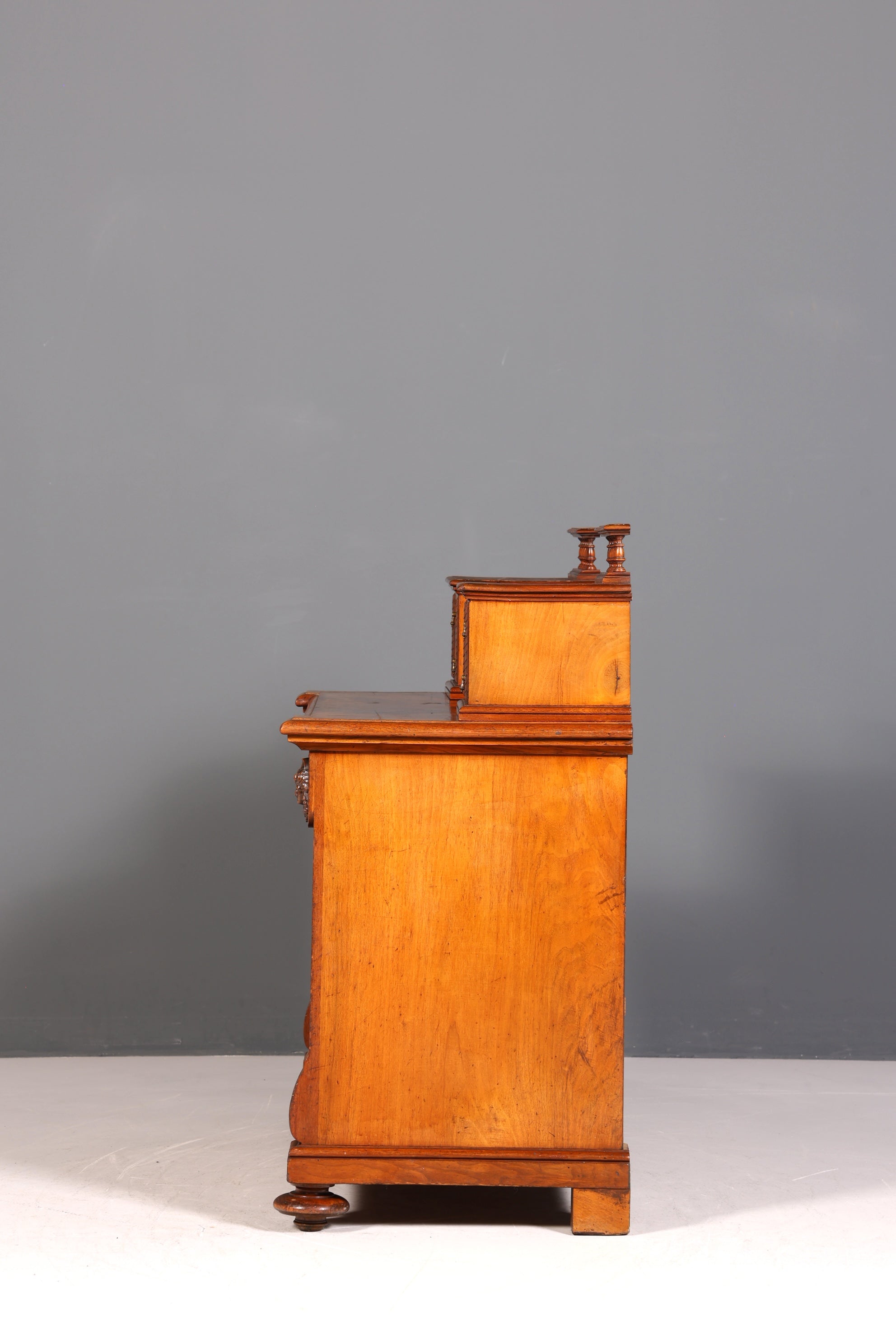 Edle Gründerzeit Kommode Louis Philippe Nussbaum Schubladen Kommode Sideboard um 1880